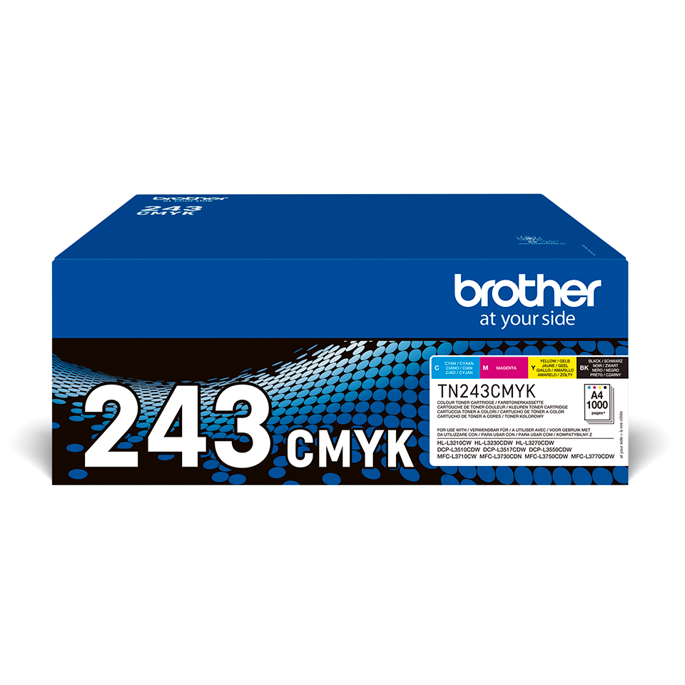 TN-243CMYK MULTIPACK 4 1000P F/ DCP-L3510CDW L3550CDW