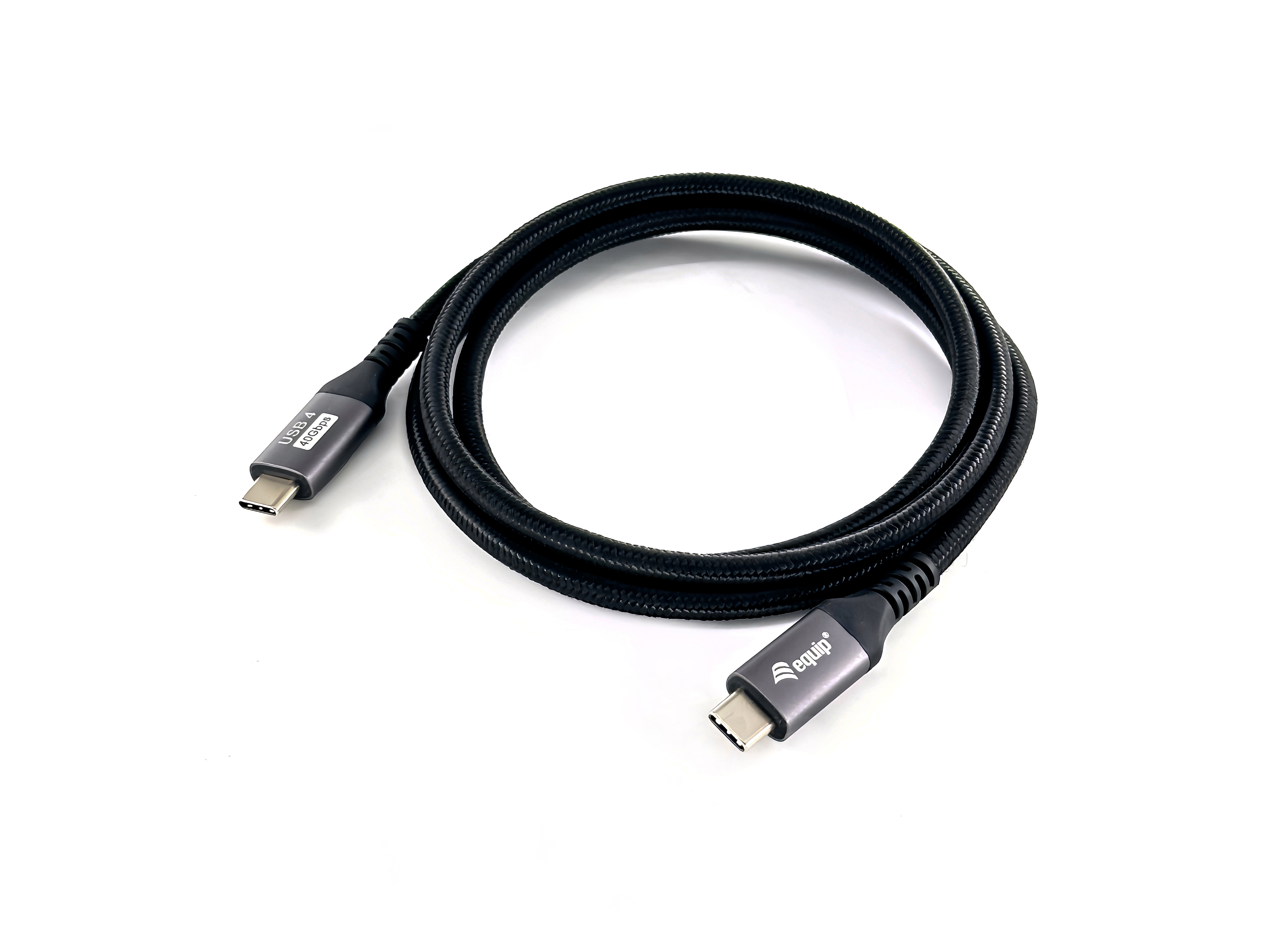 Equip Kabel USB-C4.0->C Gen3 PD240W St/St 1.20m schwarz