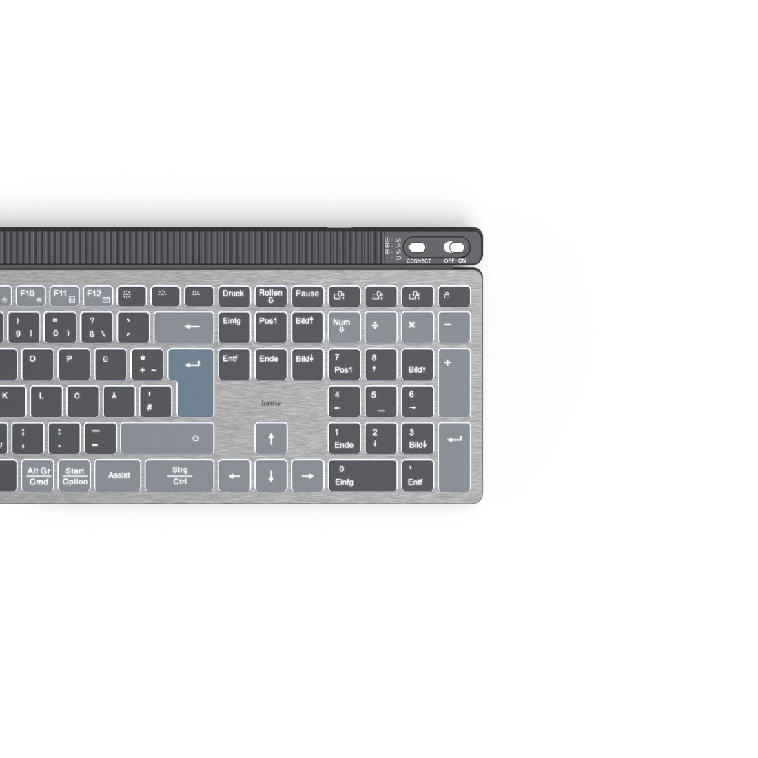 hama WK-750 Tastatur kabellos grau