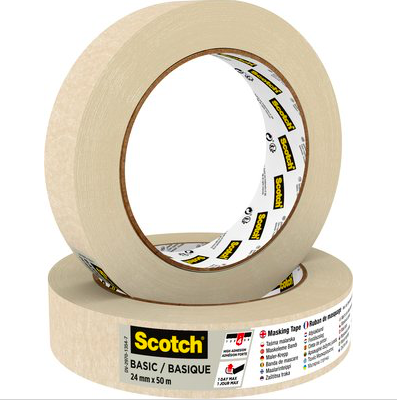 Scotch BASIC Kreppband beige 24,0 mm x 50,0 m 1 Rolle