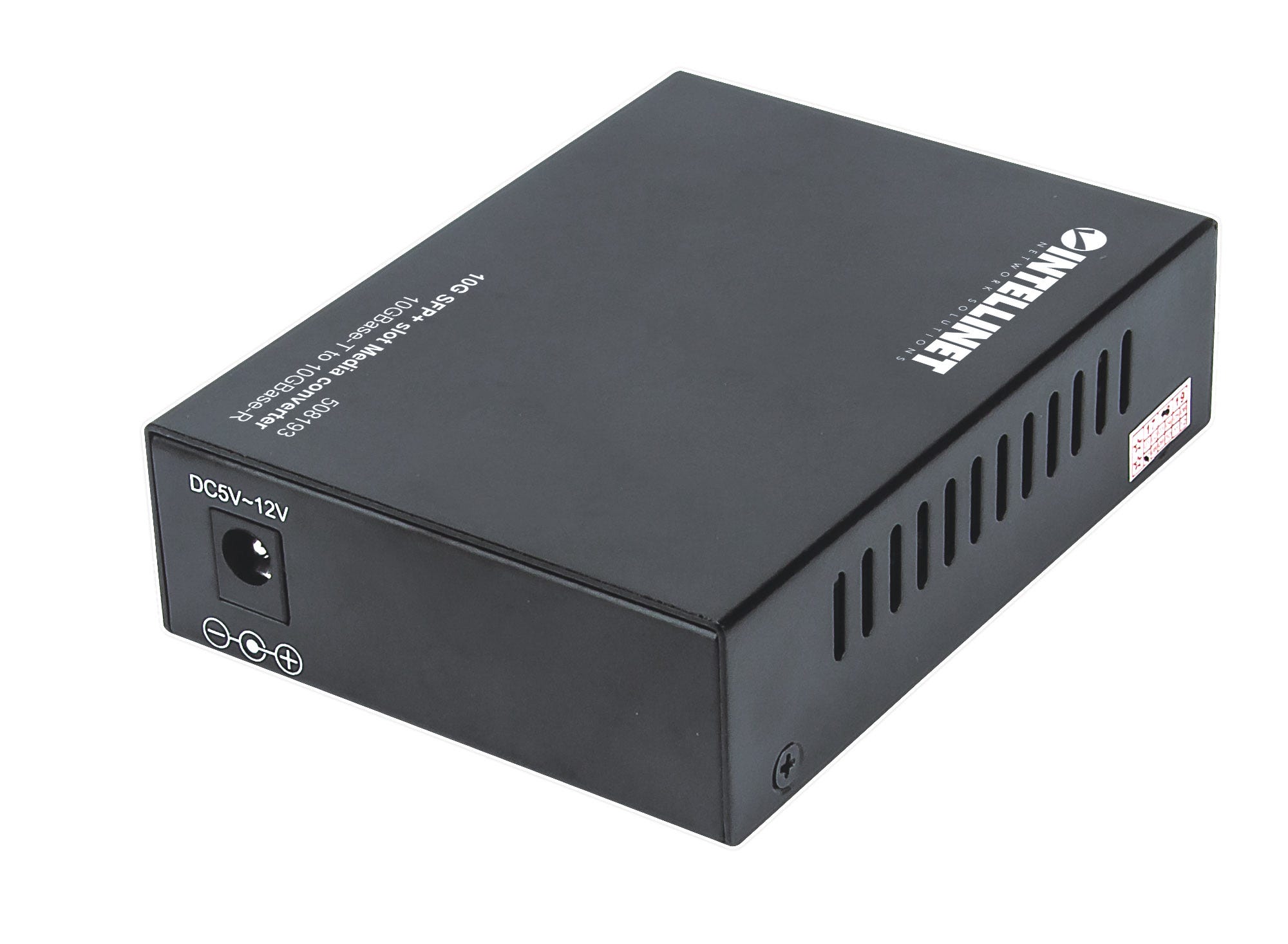 INTELLINET Medienkonverter 10GB SFP+ 1Port und 1 Port 10 GB RJ45 100m max Reichweite inkl. Netzteil