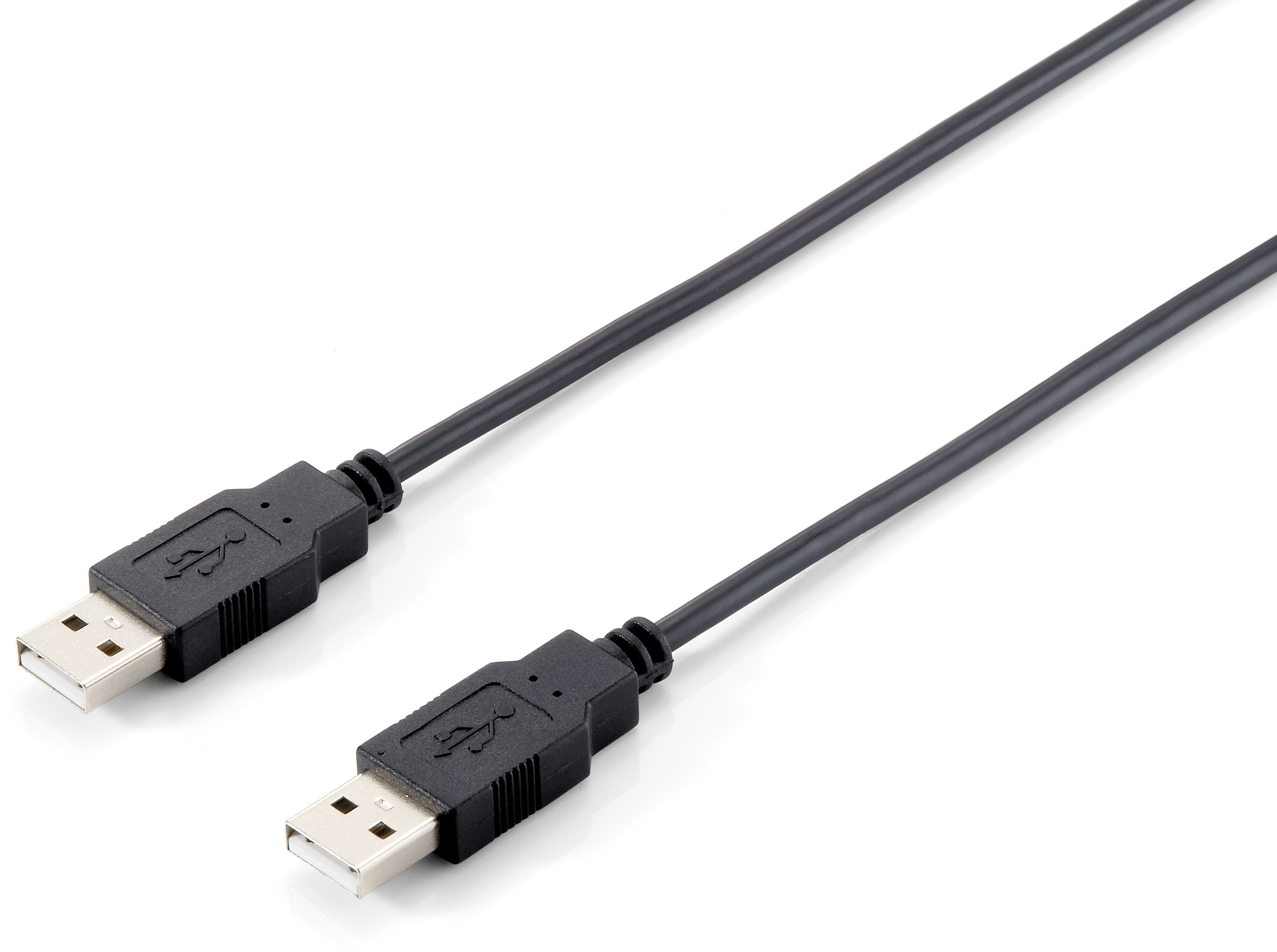 Equip Kabel USB-A2.0->A St/St 1.80m schwarz Polybeutel