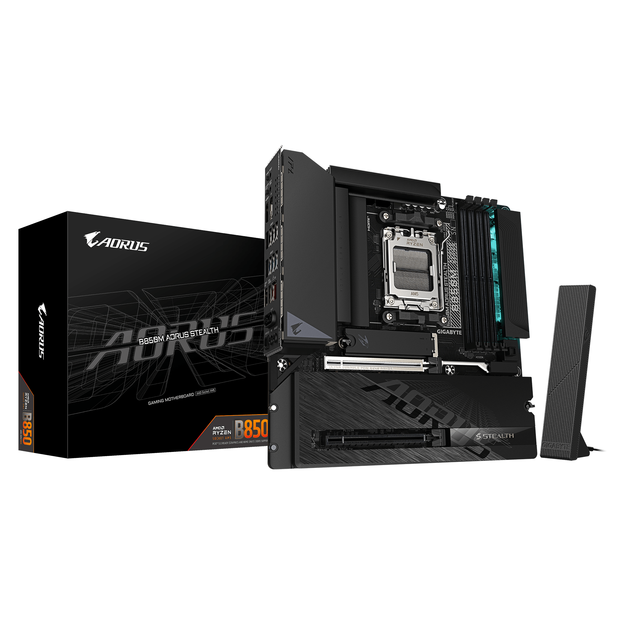 GIGABYTE B850M AORUS STEALTH AM5 4xDDR5 HDMI DP 3xM.2
