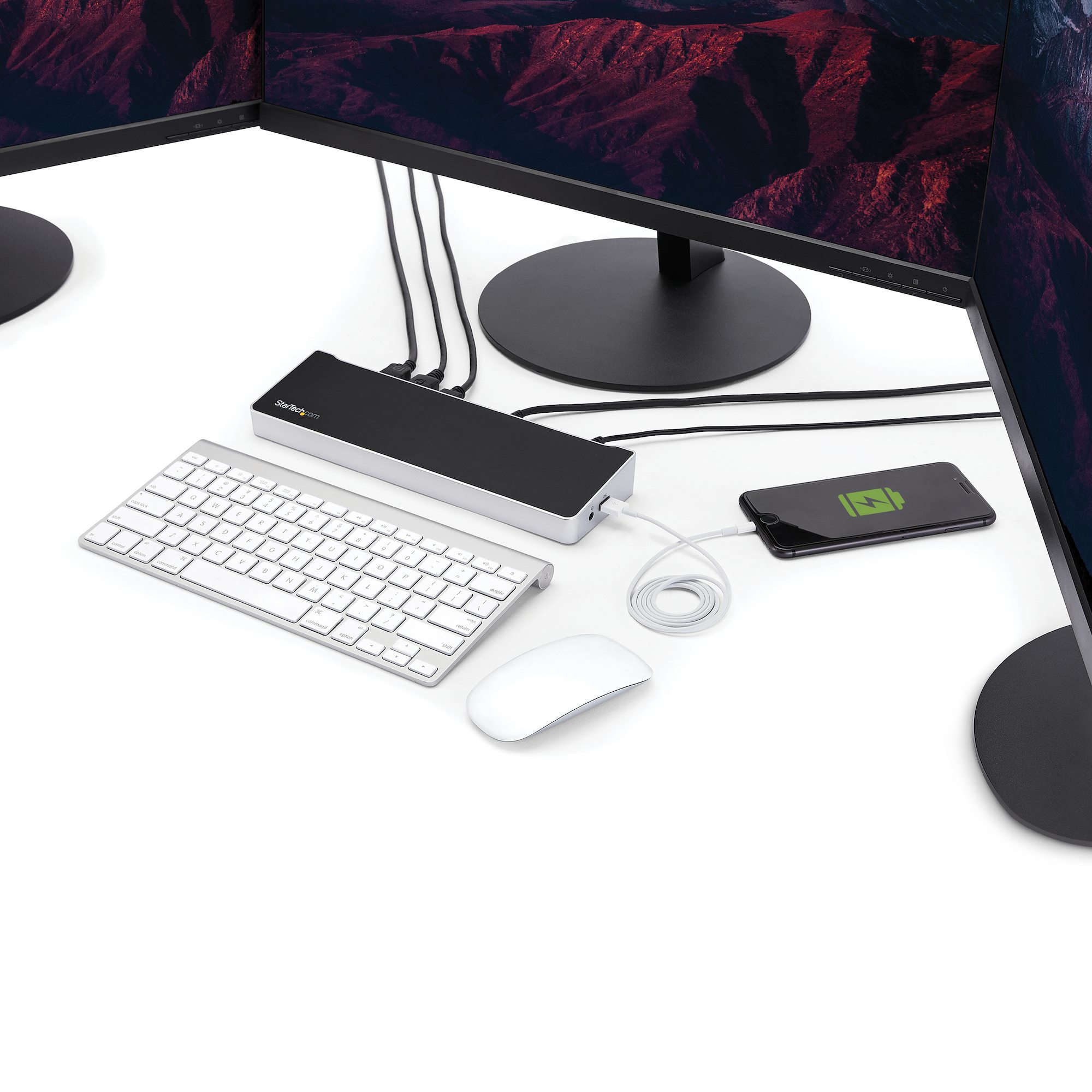 STARTECH.COM 4K USB C Dock - 60W Power Delivery - Triple Monitor USB C to HDMI DisplayPort Docking Station DK30CH2DPPDU