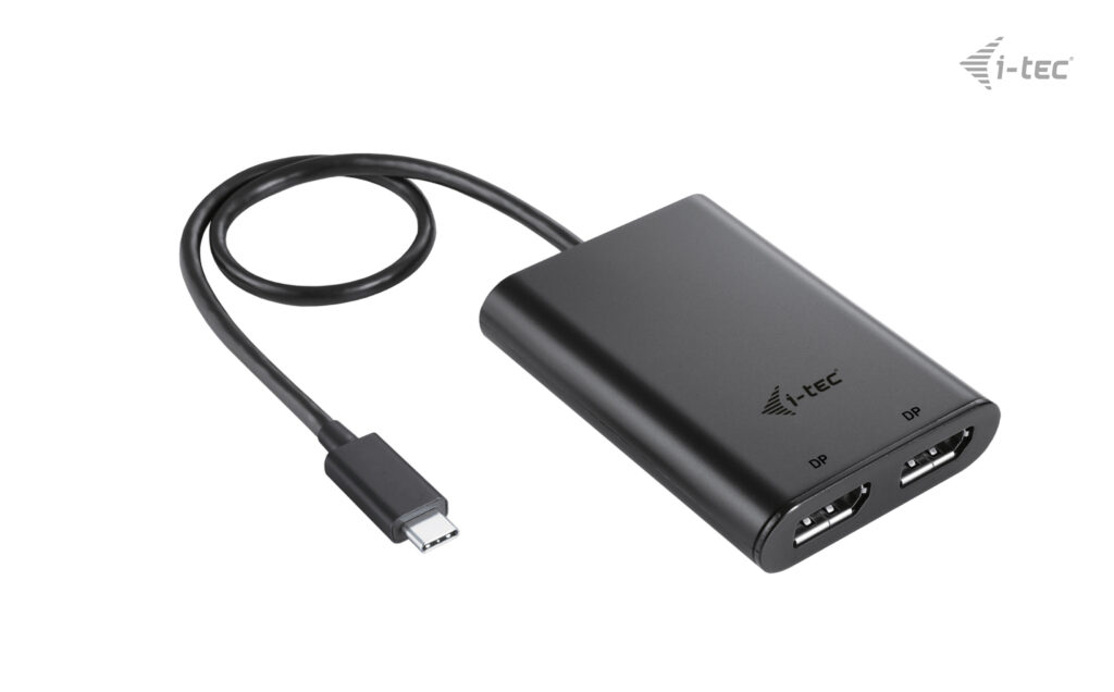 I-TEC USB-C Dual 4K/60Hz single 8K/30Hz DP Video Adapter 2x DP Port