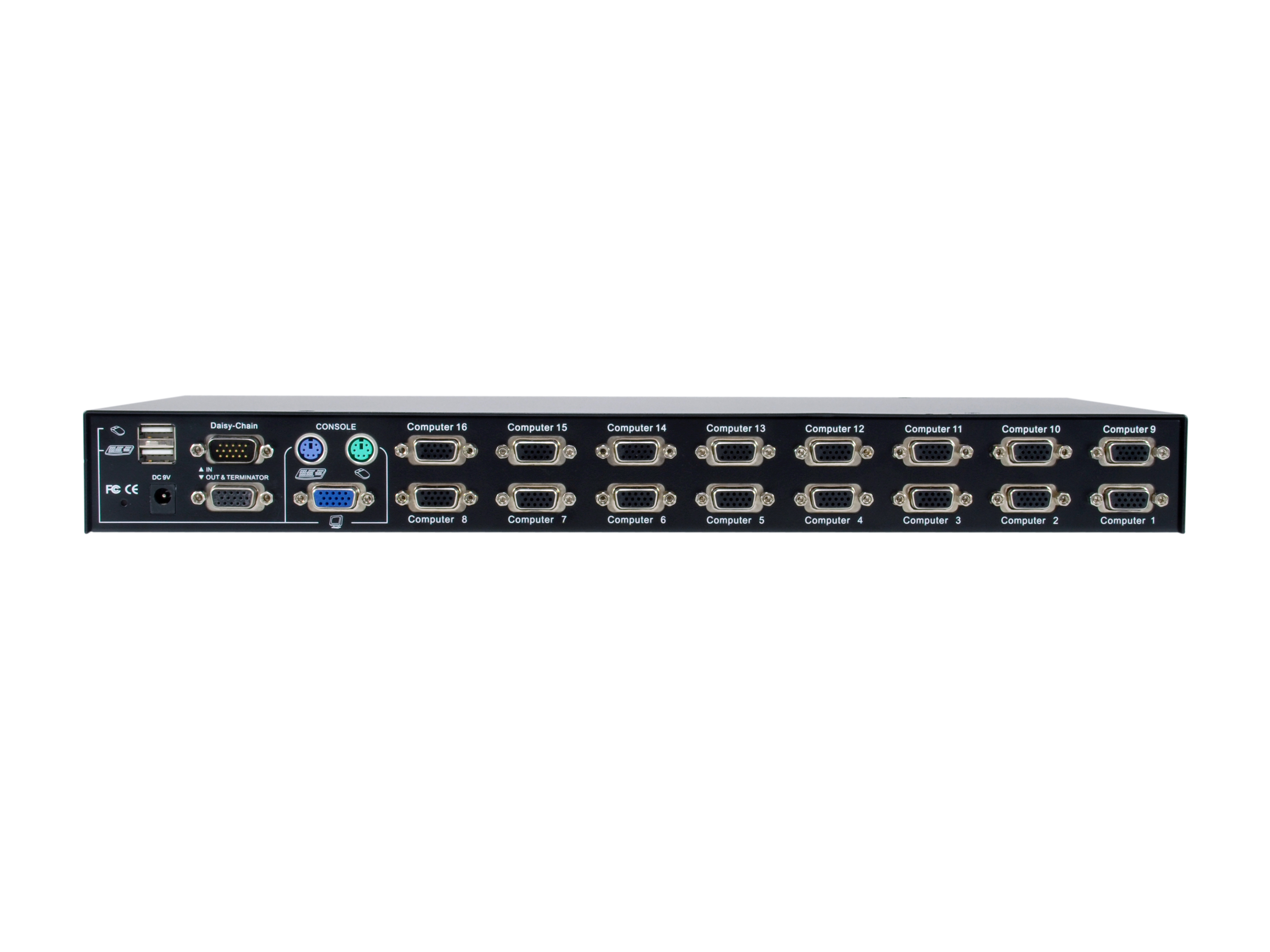 LevelOne KVM Switch 16-Port VGAx16 USB 1.1x2 PS/2x2 VGA sw