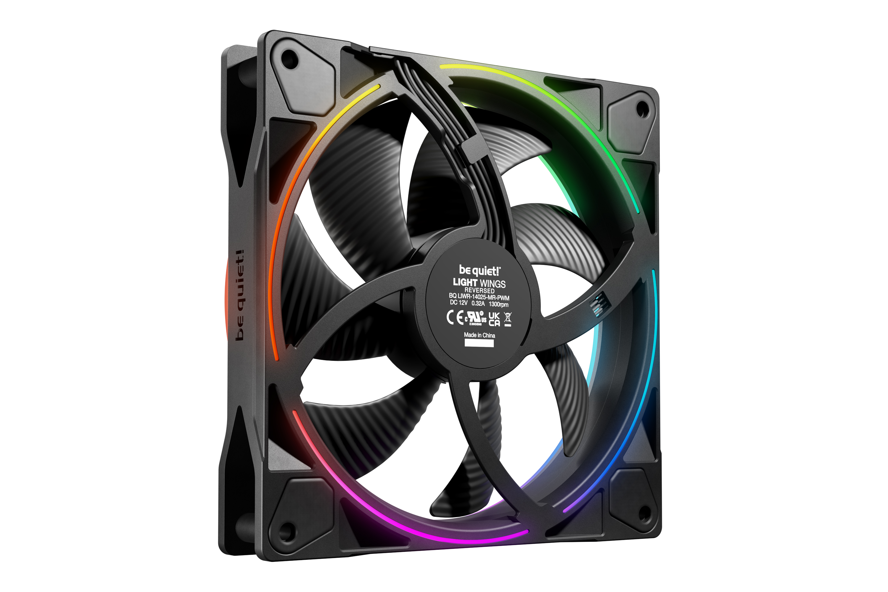 LIGHT WINGS 140MM PWM BLACK PWM REVERSE