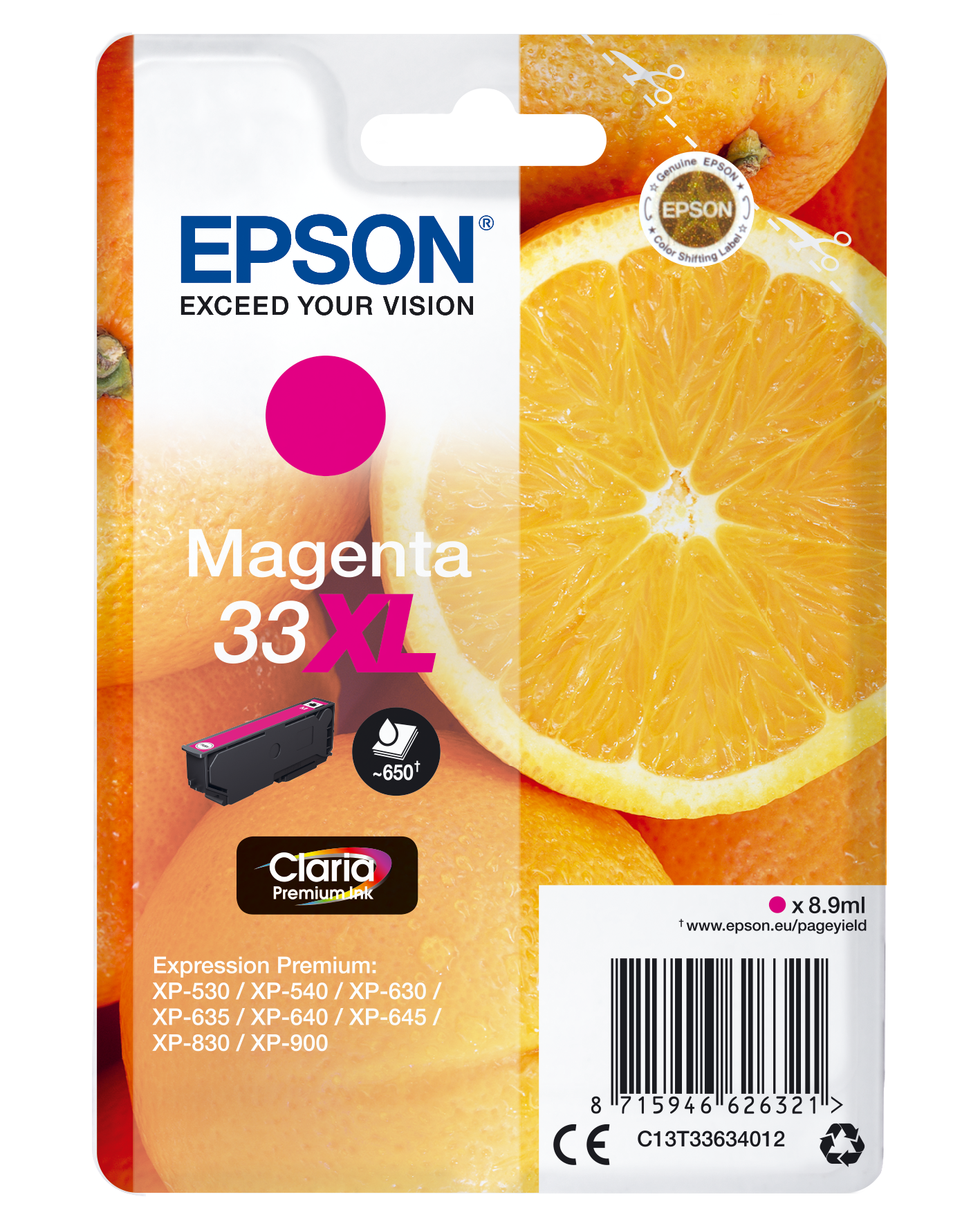 EPSON 33XL / T3363XL (Orangen) magenta Druckerpatrone