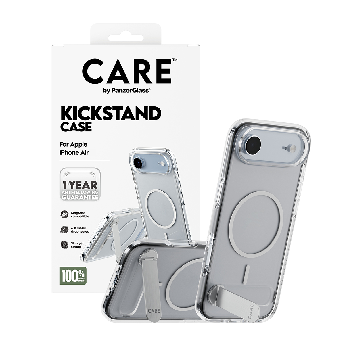 CARE BY FEATURE CASE TRANSPAREN W. KICKSTAND IPHONE 17 AIR