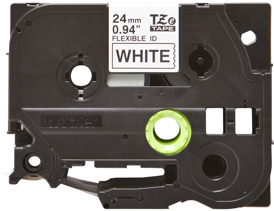 TZE-FX251 FLEXI-TAPE LAM. 24MM 8M BLACK ON WHITE