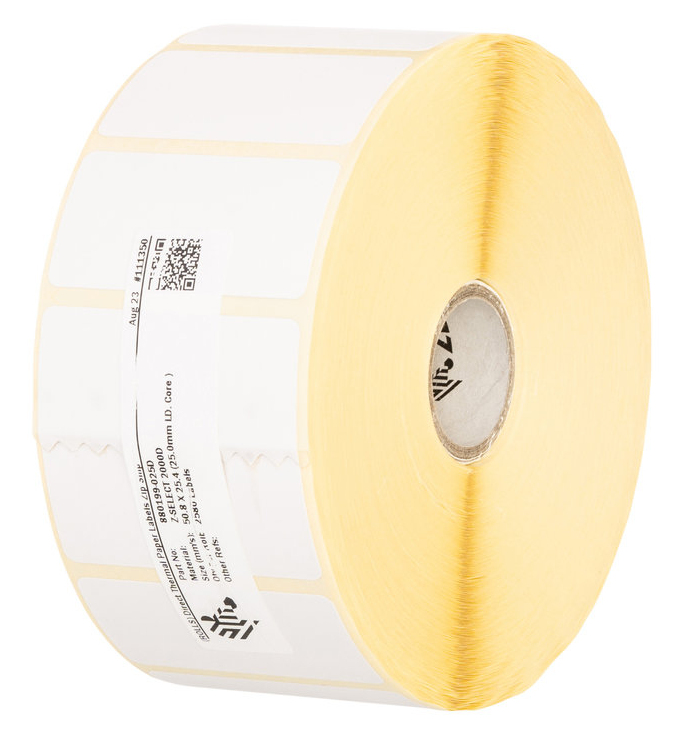 ZEBRA Etikettenrollen für Etikettendrucker 800262-125 weiß, 57,0 x 32,0 mm, 12 x 2100 Etiketten