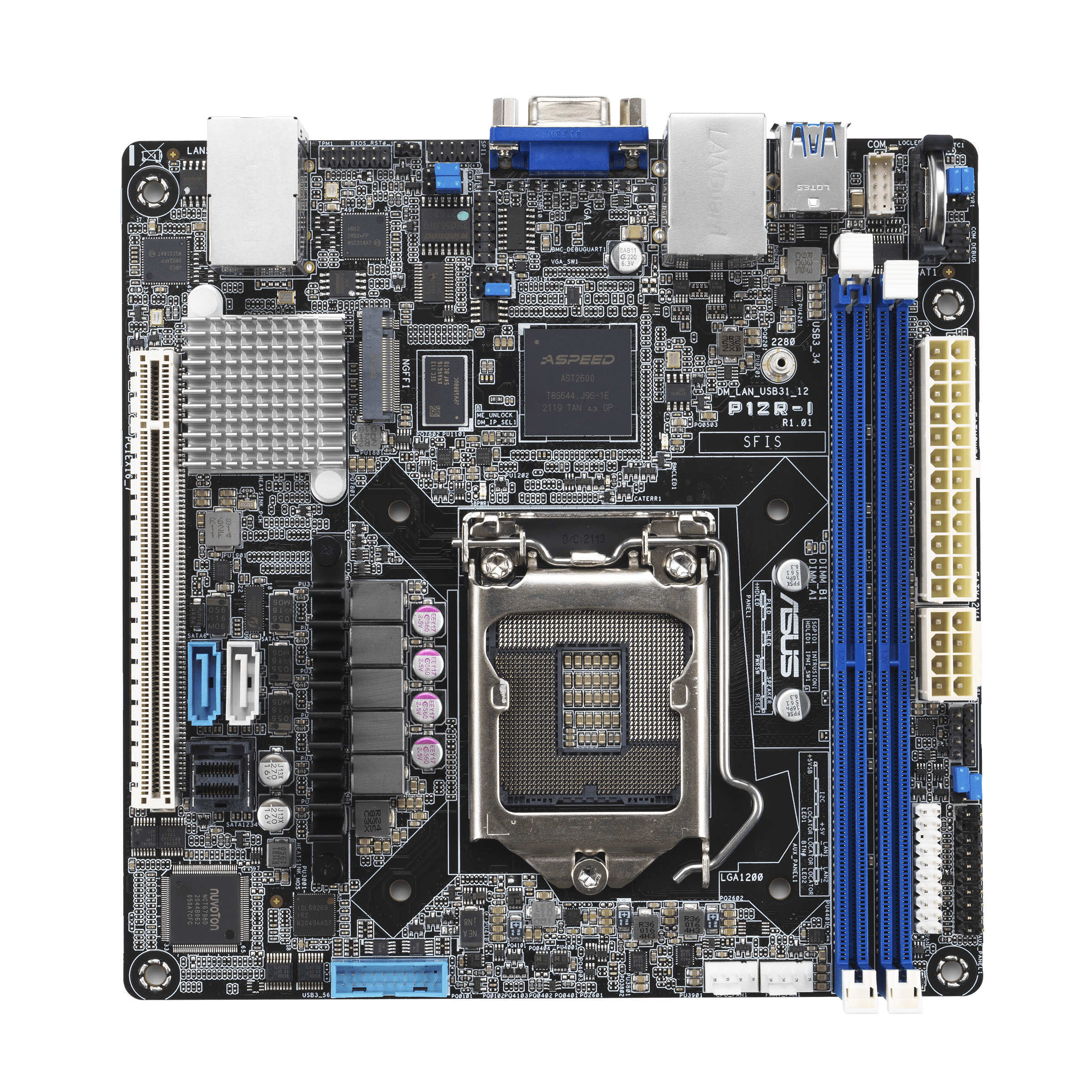 ASUS P12R-I/AMSB10 LGA1200 mini ITX Server MB 2xDDR4 1xm.2 6xSATA
