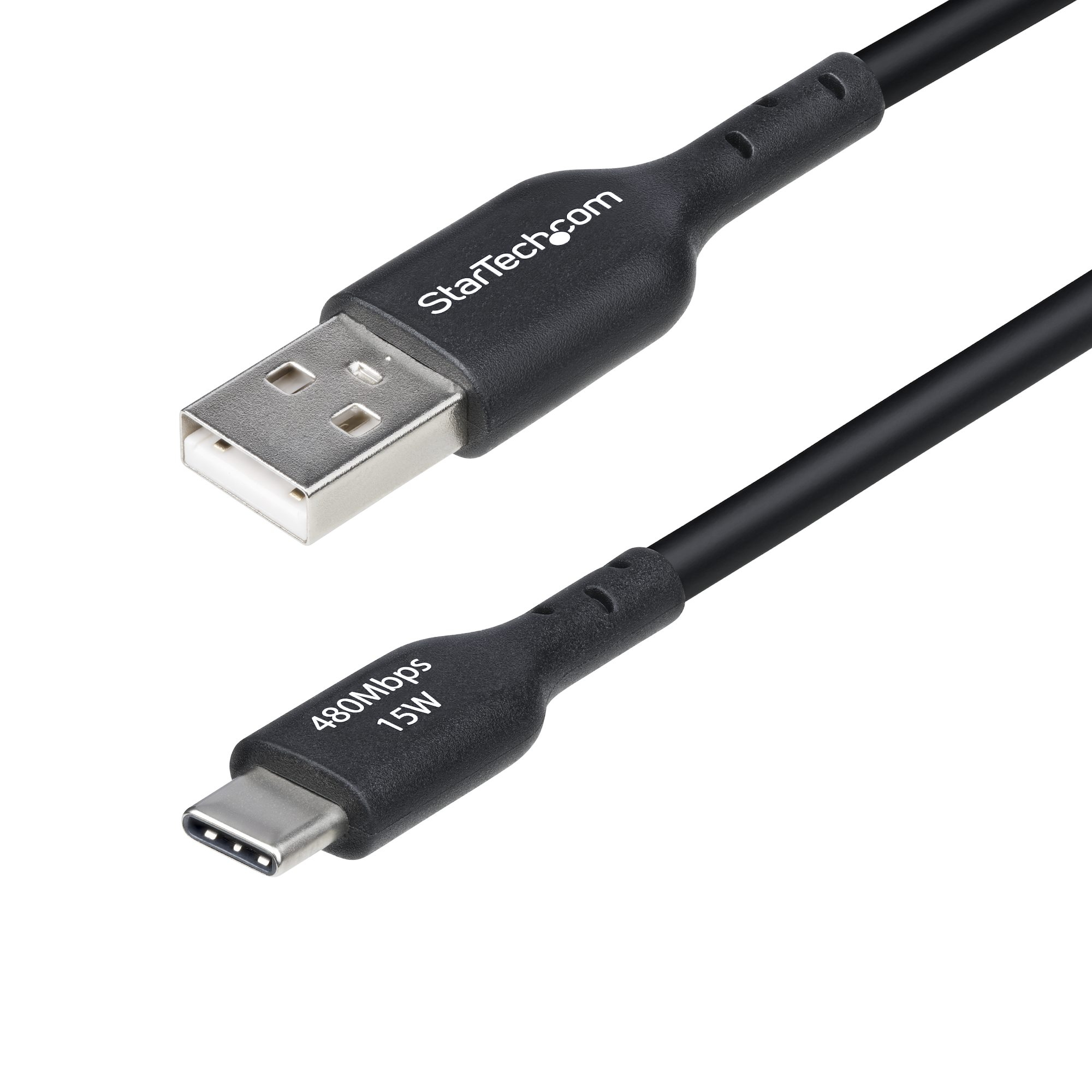 STARTECH.COM 3m USB-A auf USB-C Ladekabel USB-A auf Typ-C Ladekabel 3A Schnellladekabel USB 2.0 Datenubertragung Schwarz