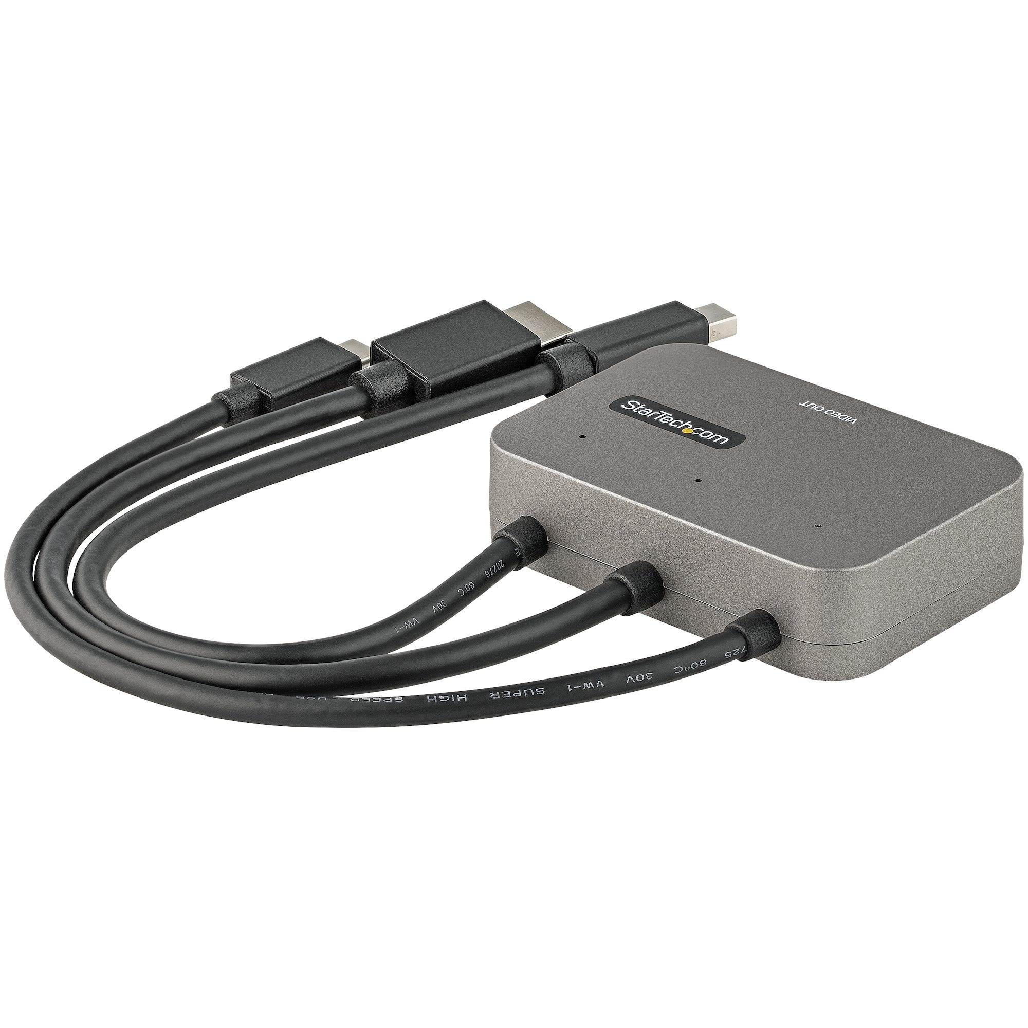 STARTECH.COM 3-in-1 Multiport auf HDMI Adapter - 4K 60Hz USB-C HDMI oder mDP auf HDMI Video Konverter - Digitaler AV-Adapter