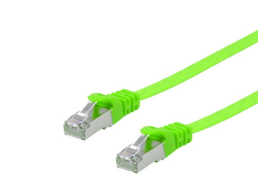 Equip Patchkabel Cat6A Flat U/FTP 2xRJ45 3.00m grün LSZH Polybeutel