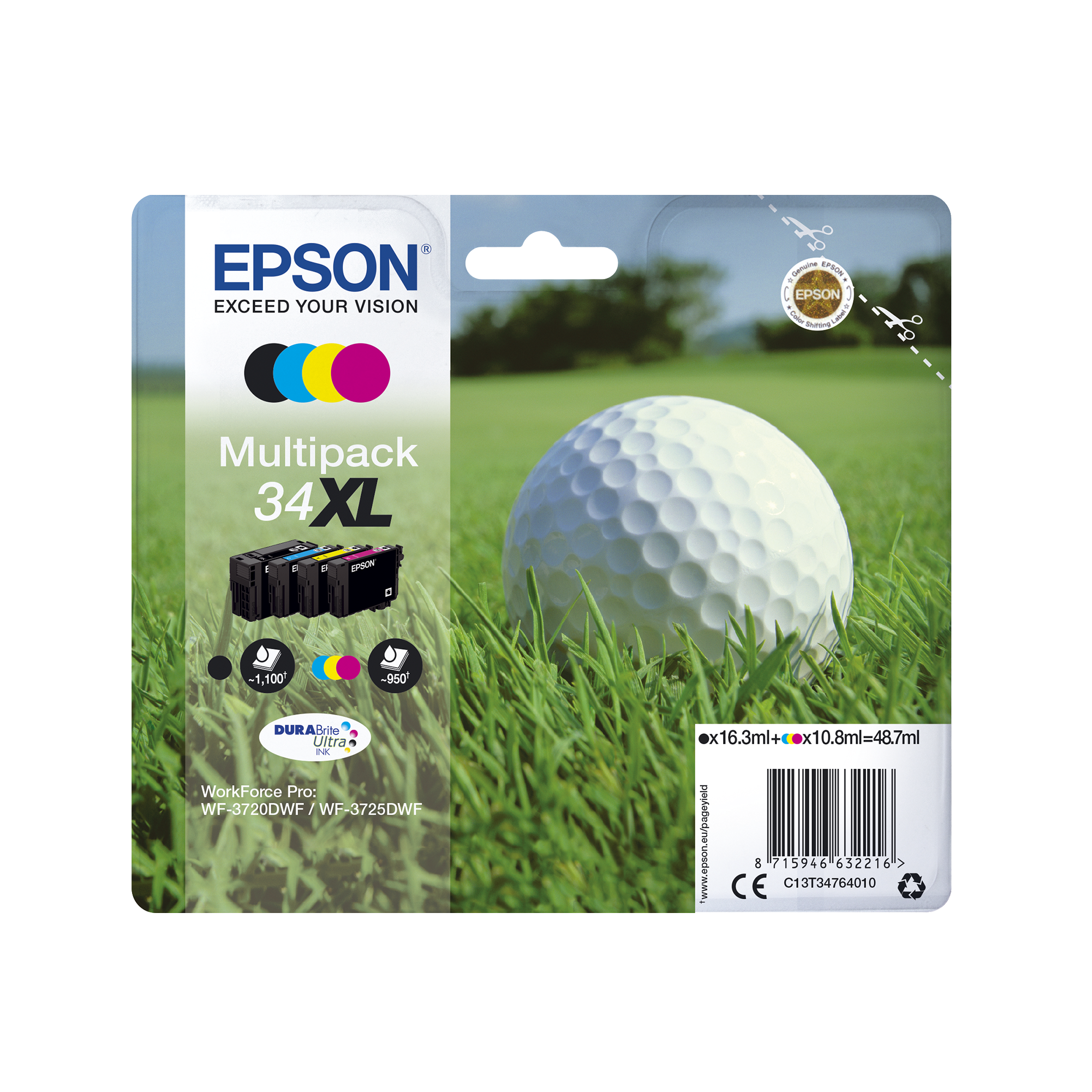 EPSON 34 / T3461 (Golfball) schwarz Druckerpatrone