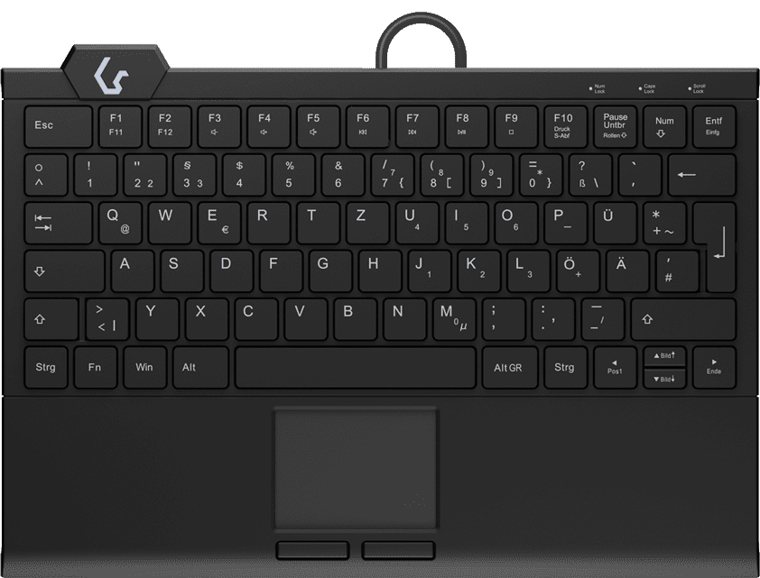 KeySonic Mini-TAS, Touchpad, Backlight, BK, KSK-5210ELU (DE)