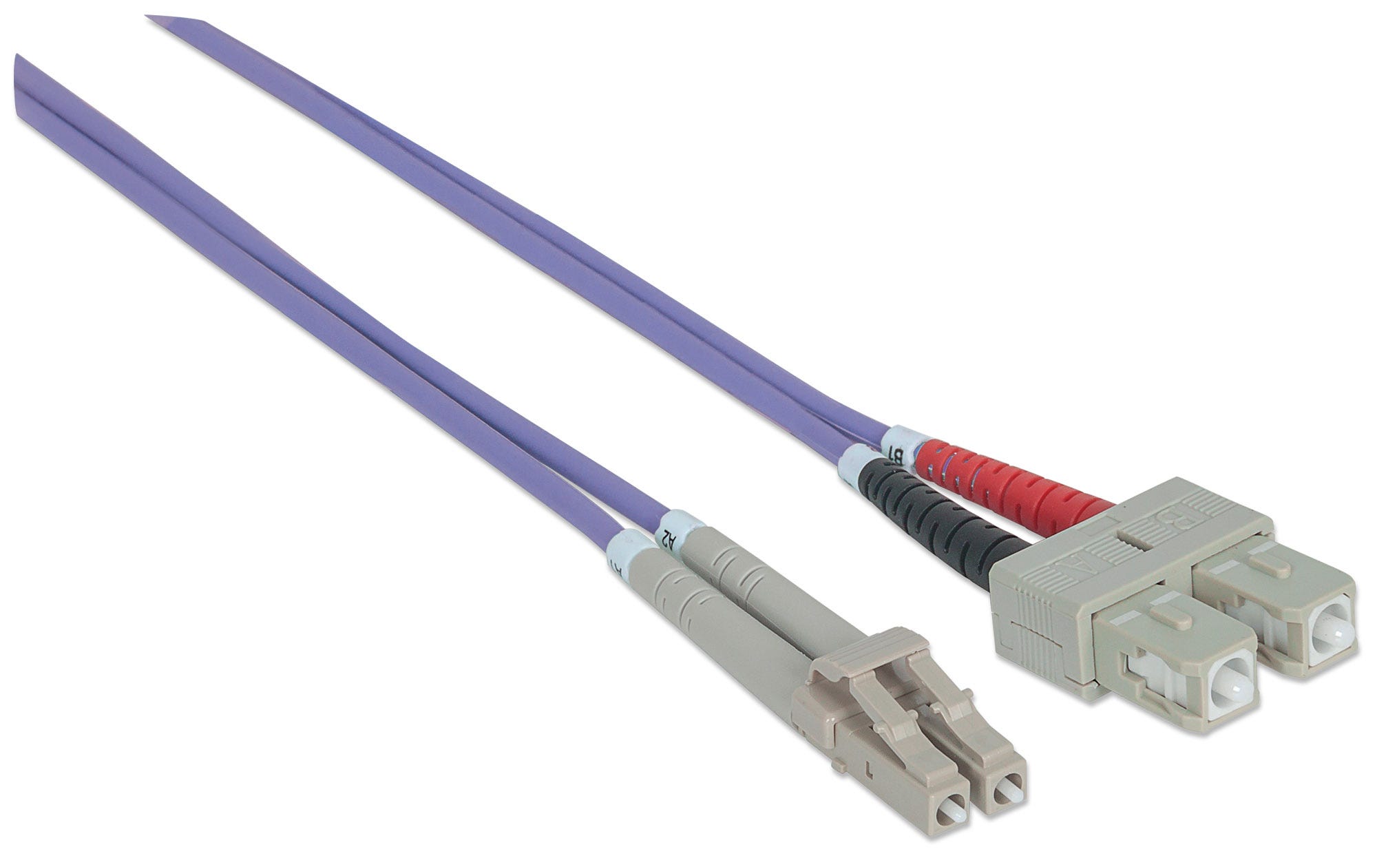 INTELLINET LWL Anschlusskabel LC/SC 2m Multimode OM4 lila