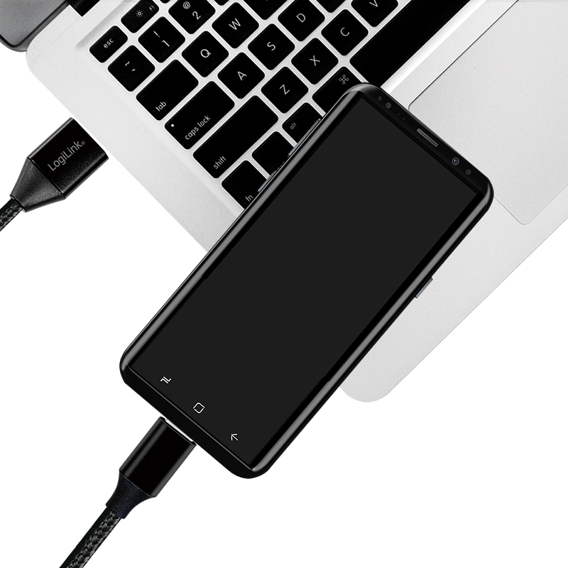 LogiLink USB 2.0-Kabel USB/USB-C 30cm schwarz