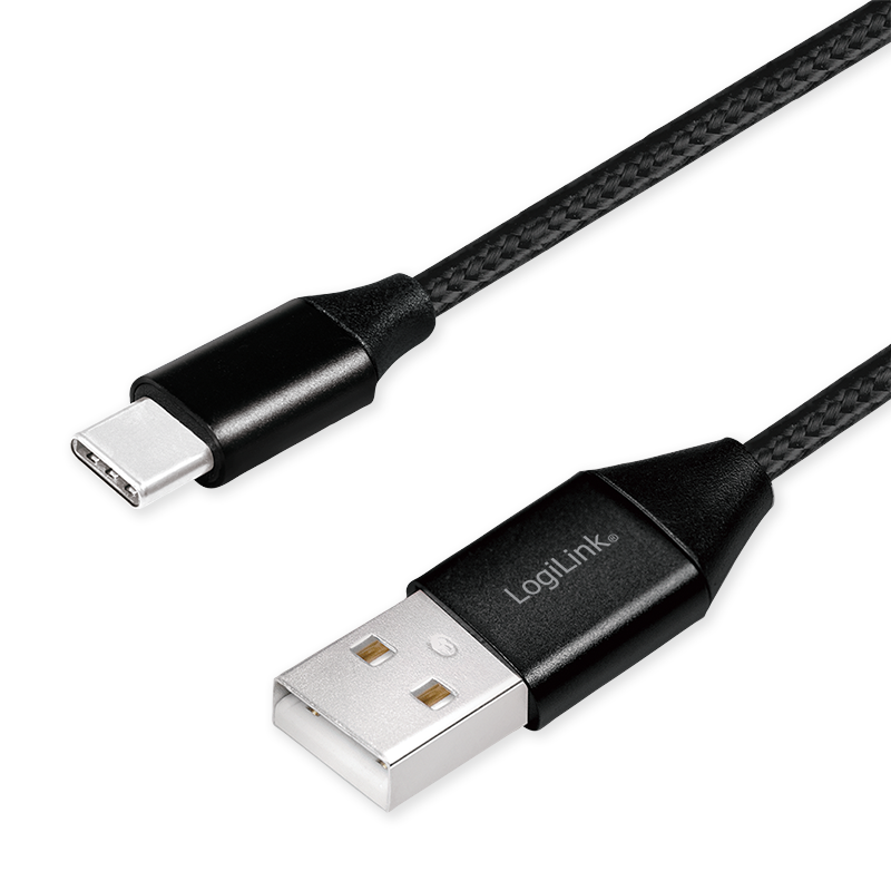 LogiLink USB 2.0-Kabel USB/USB-C 30cm schwarz