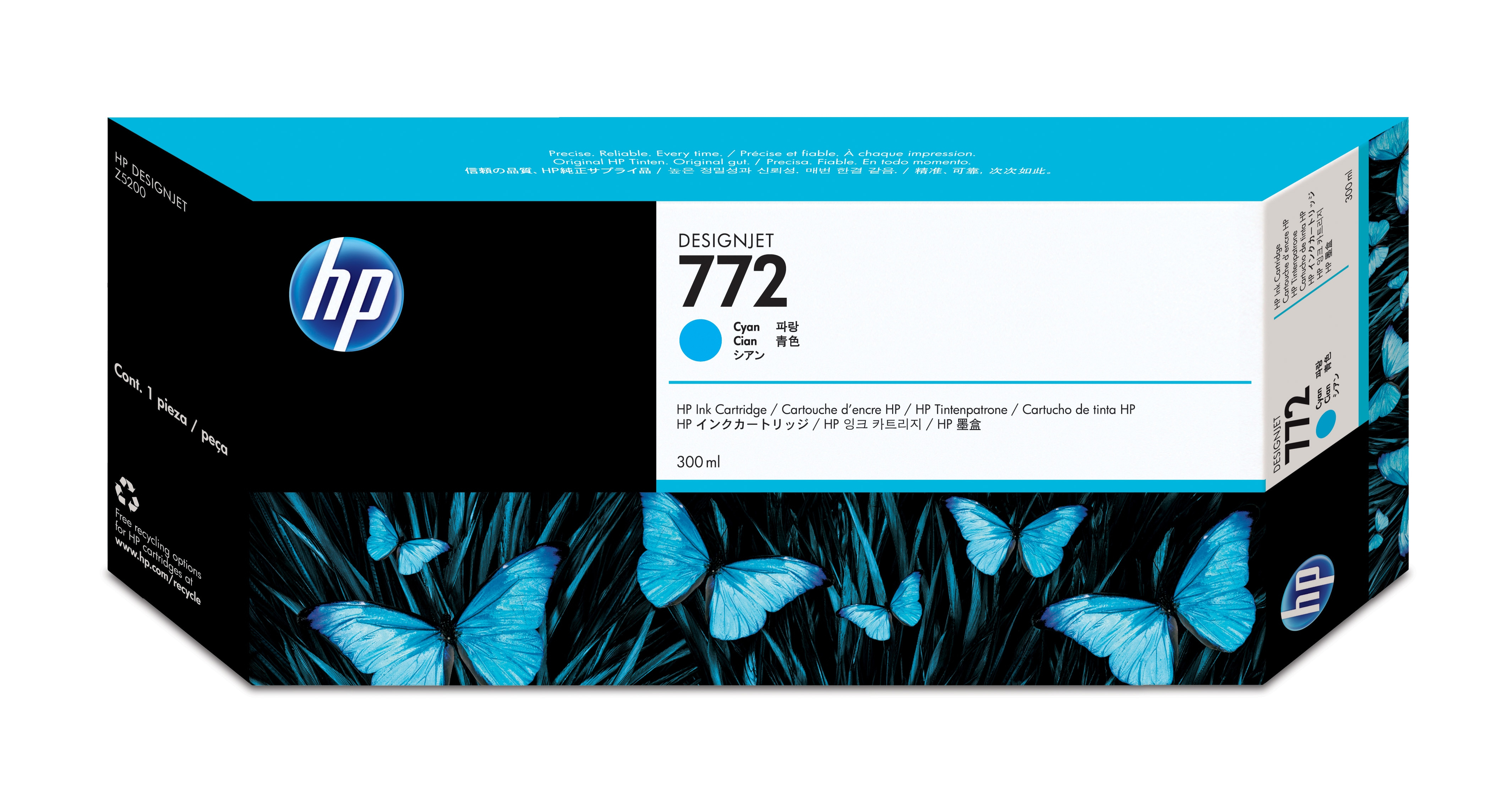 HP 772 original Ink cartridge CN636A cyan standard capacity 300ml 1-pack