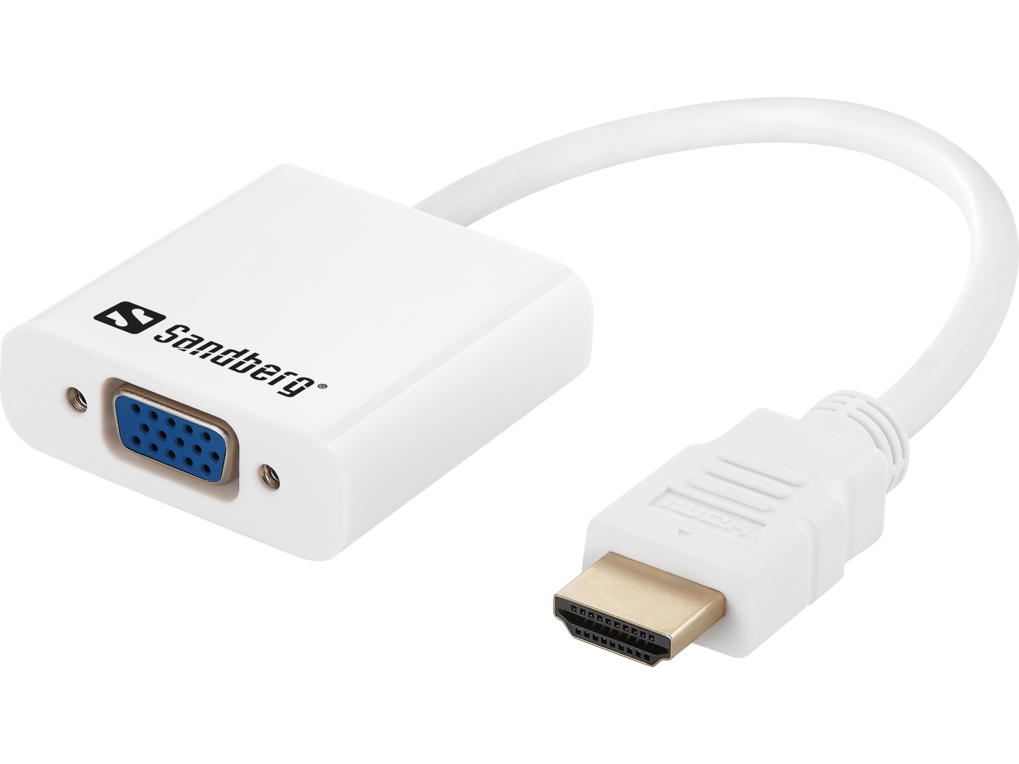 SANDBERG HDMI to VGA+Audio Converter Konvertiert HDMI Ausgang zu VGA und Audio Ausgaenge. USB Stromversorgung moeglich