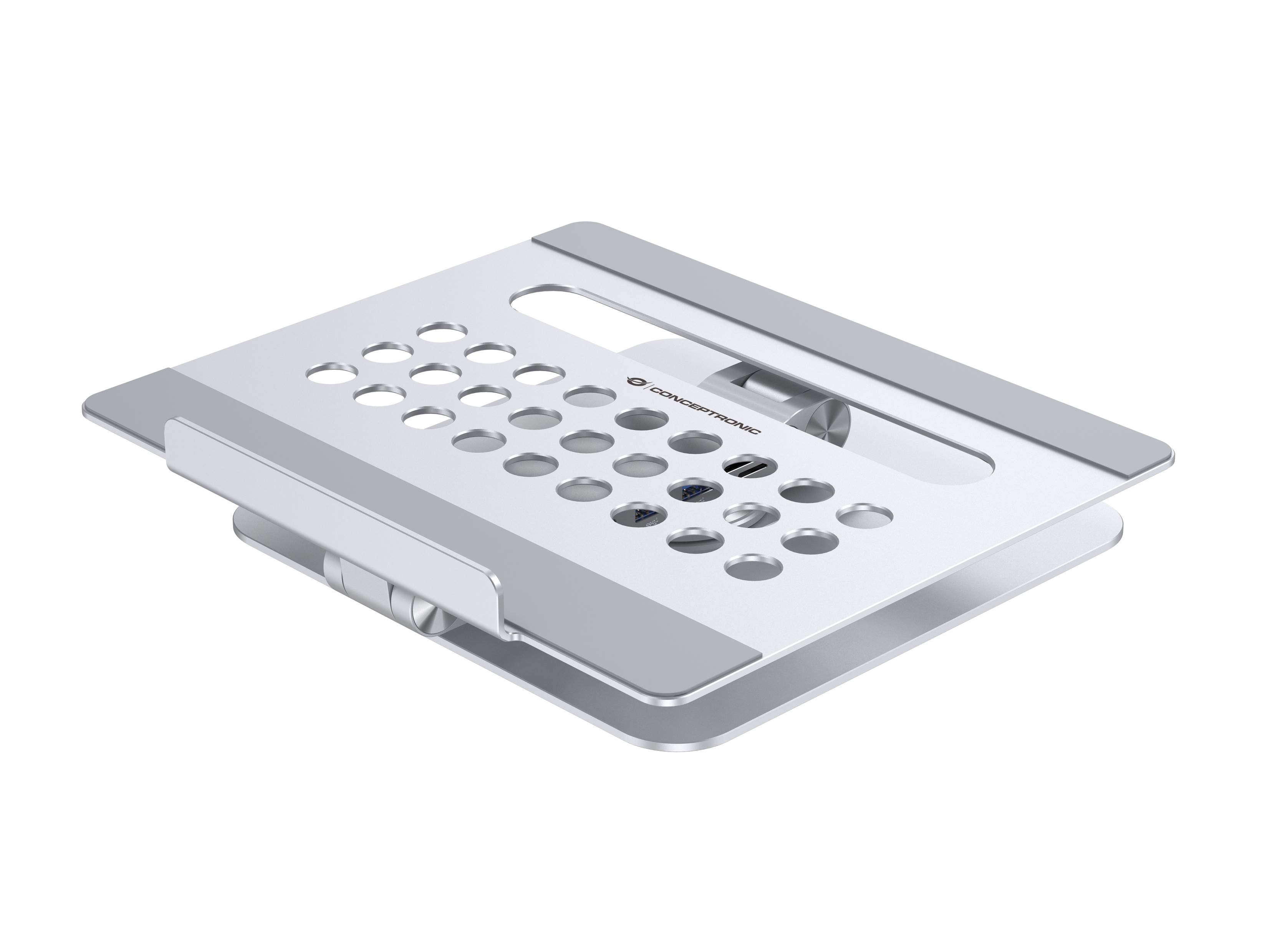 CONCEPTRONIC Laptop Halterung + 7-in-1 Docking silber