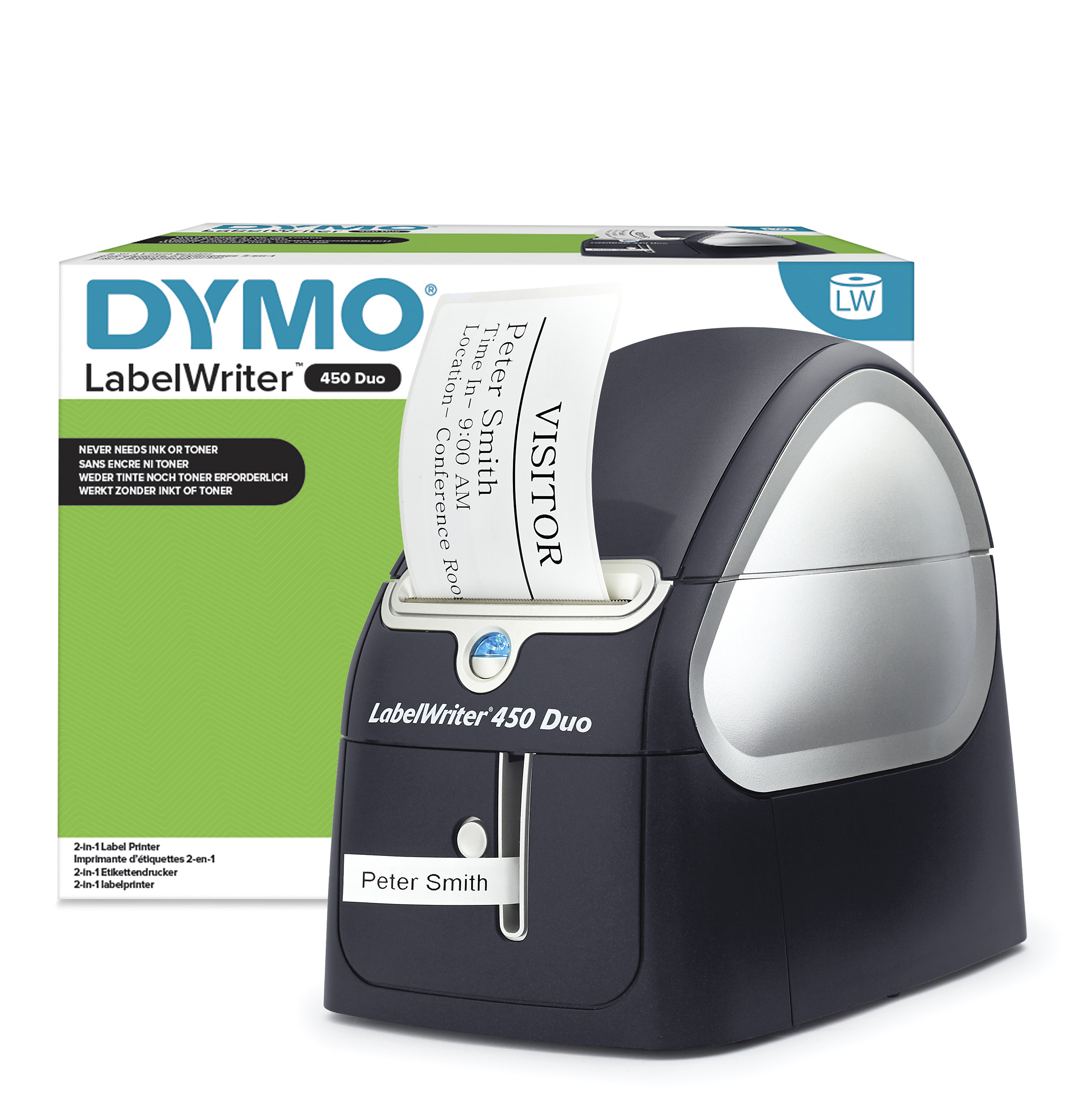 DYMO LabelWriter 450 Duo Etikettendrucker silber, schwarz