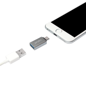 Logilink USB 3.2 Gen1 Type-C Adapter, C/M zu USB-A/F, silber
