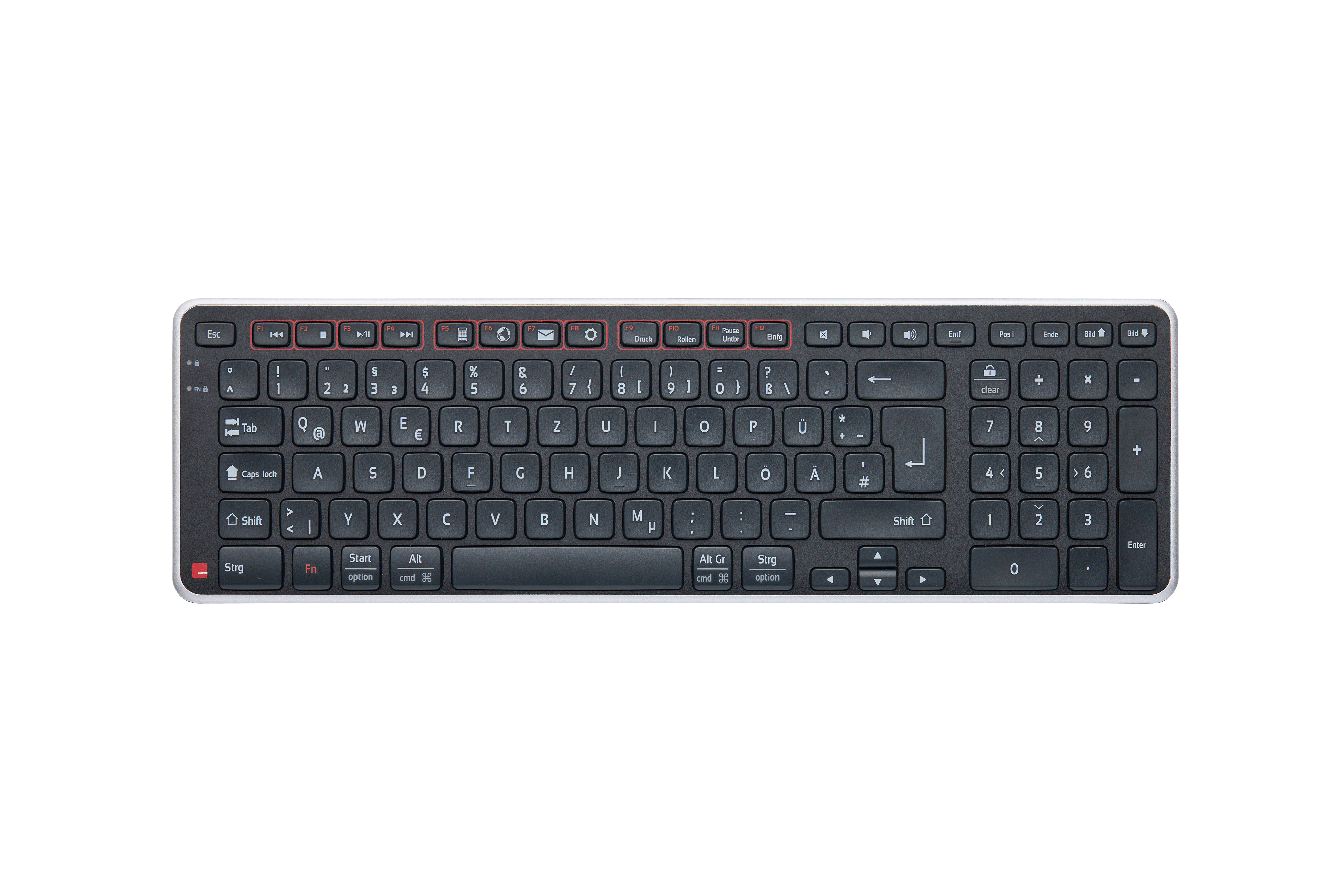 Contour Balance Tastatur wireless DE-Layout schwarz/silber retail