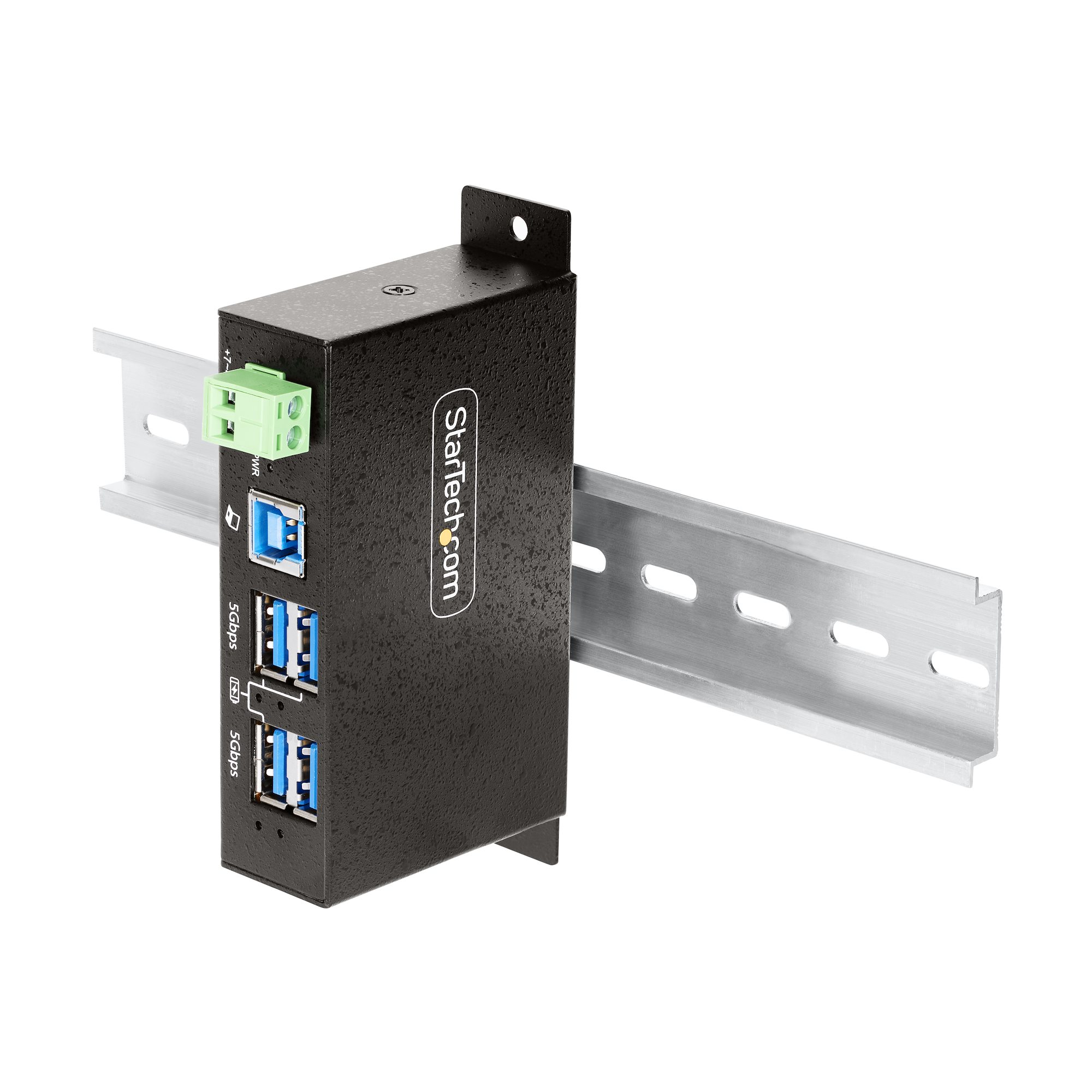 STARTECH.COM 4-Port USB 3.0 Hub Managed Industriegehäuse ESD/uberspannungsschutz Wand-/Tisch-/Schienenmontage 5Gbps USB Verteiler
