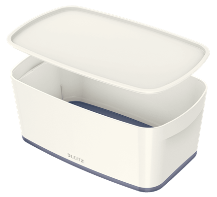 LEITZ MyBox Aufbewahrungsbox 5,0 l perlweiß/grau 31,8 x 19,1 x 12,8 cm, 1 St.