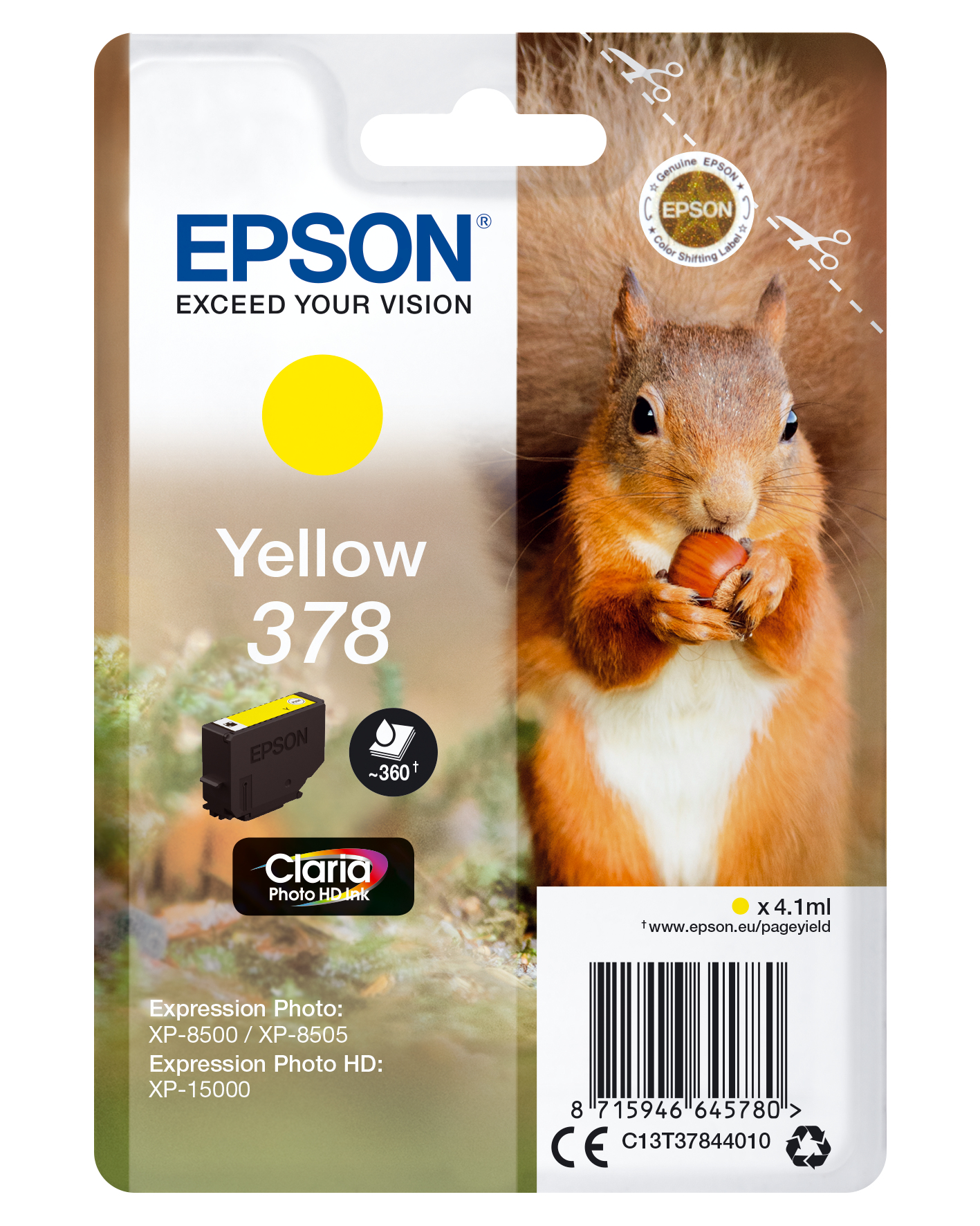 EPSON 378/T37844 (Eichhörnchen) gelb Druckerpatrone