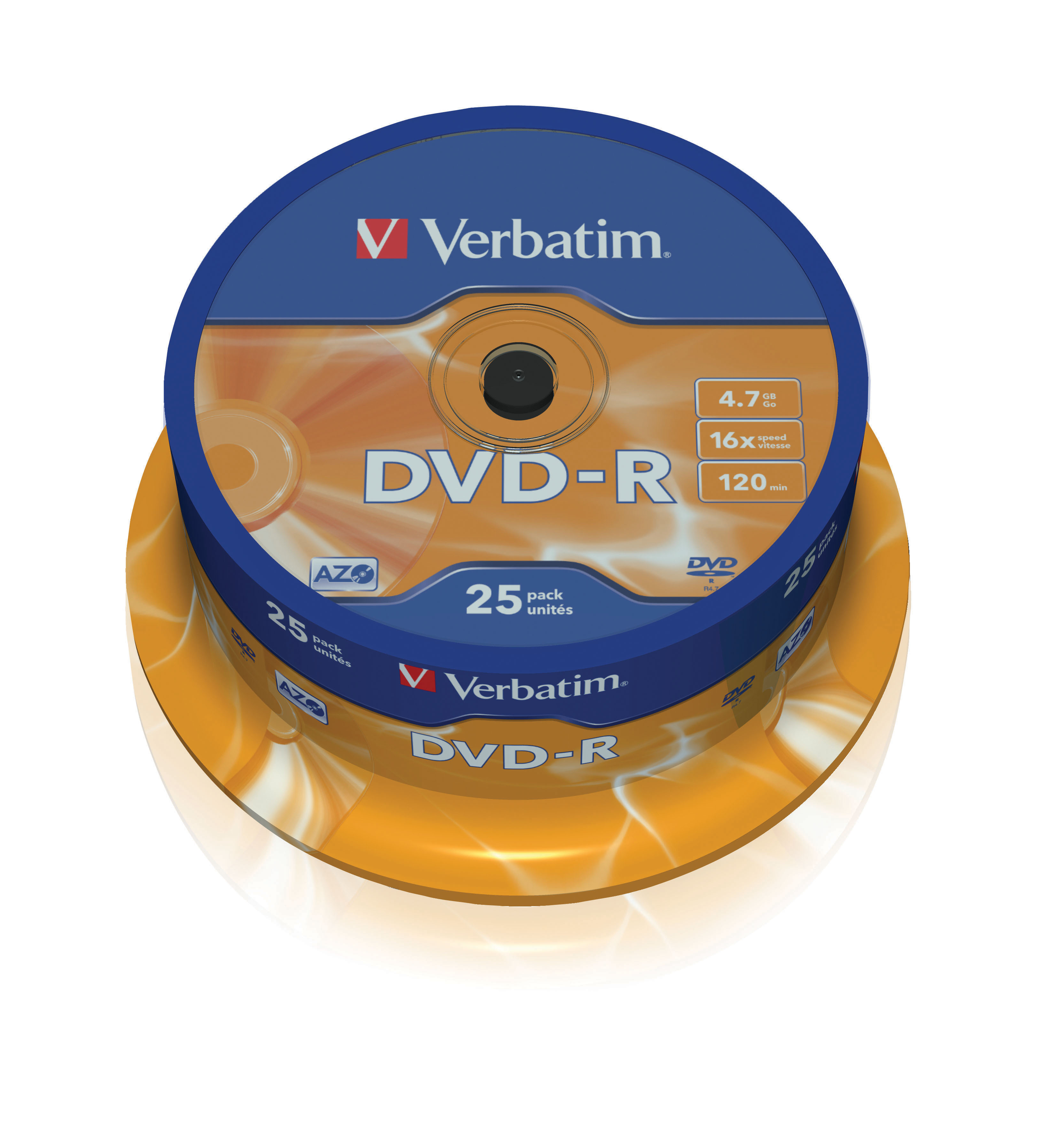 DVD-R Verbatim 4,7GB 25pcs Spin.SR sil. 16x