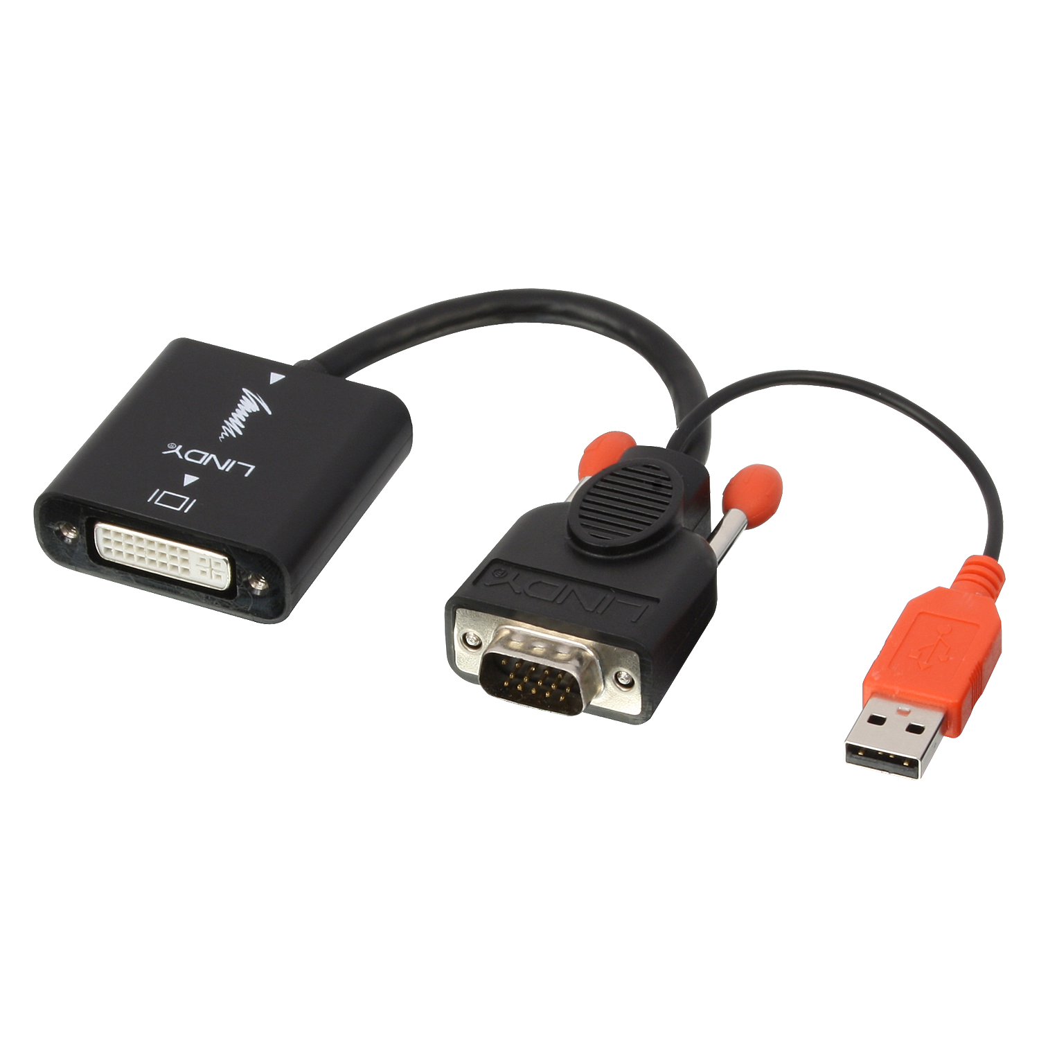 LINDY Konverter VGA auf DVI-D 1920x1200 Strom über USB