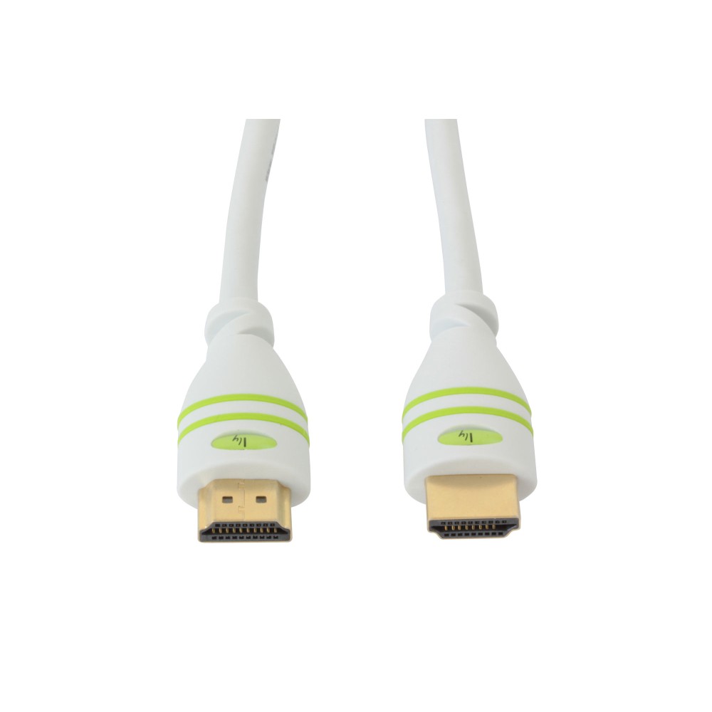 Techly HDMI High Speed mit Ethernet Kabel A/A/M/M 1m weiß