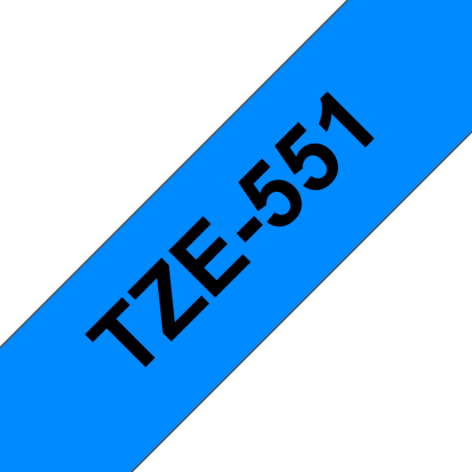 TZE-551 LAMINATED TAPE 24MM 8M BLACK ON BLUE