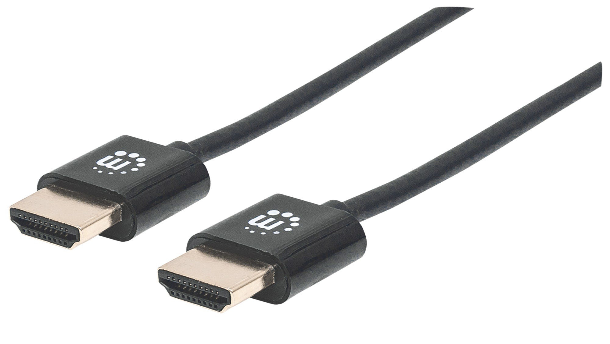 MANHATTAN HDMI-Kabel ultradünn mit Ethernet 1.8 m. schwarz