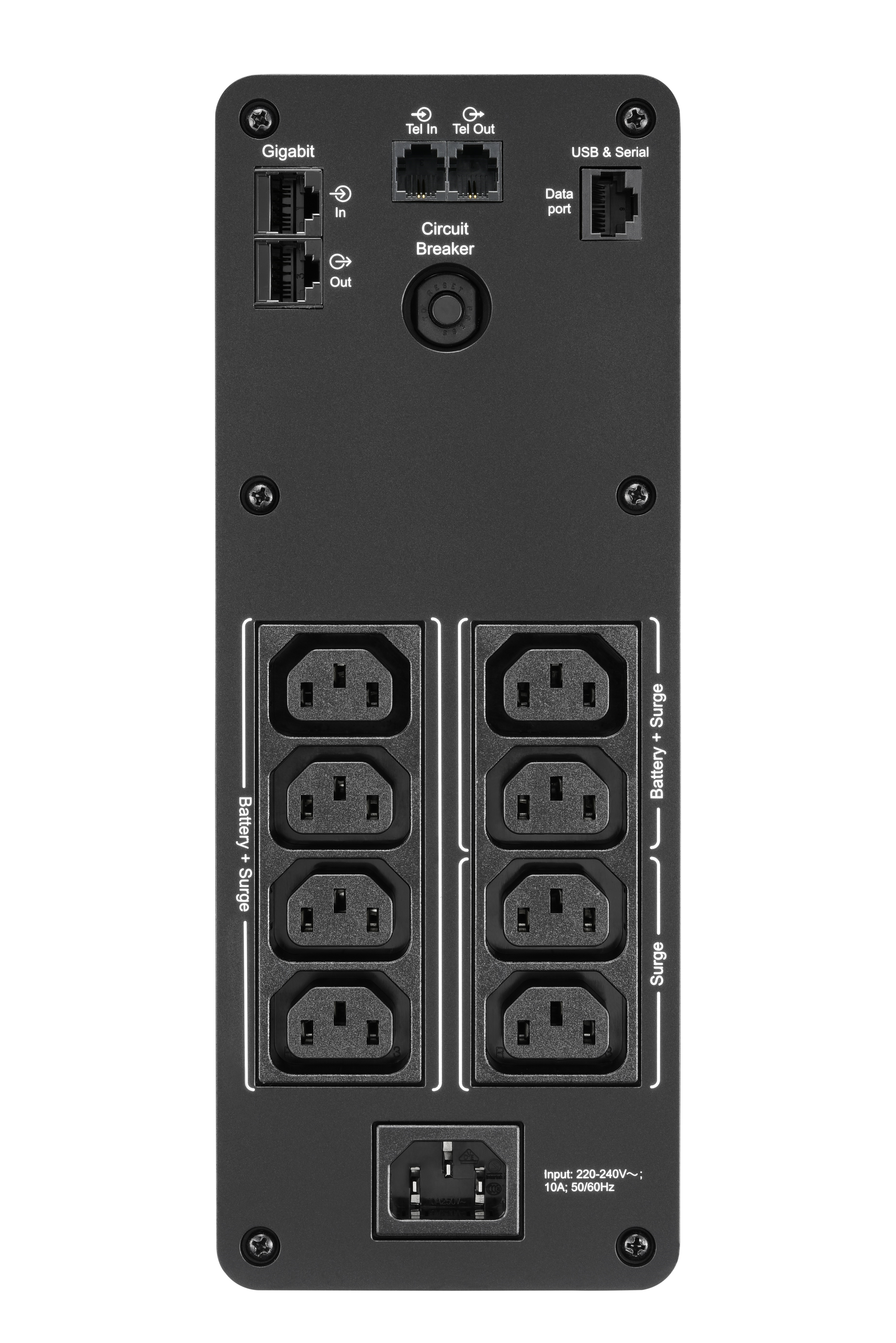 APC Back-UPS Pro BR1600SI UPS AC 220-240V 960Watt 1600VA 260 Wh USB output connectors 8 Black