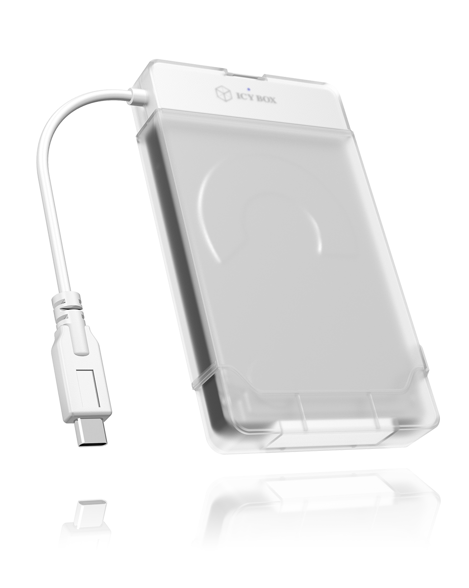 Adapter Kabel IcyBox 6,3cm SATA SSD -> USB 3.0 Type C (wh)