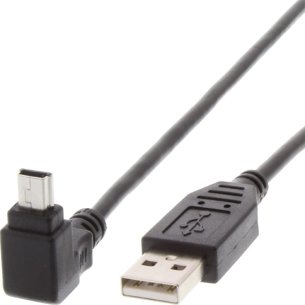 Techly USB 2.0 Kabel, A-Stecker auf Mini-B-Stecker, 1.8m, sw