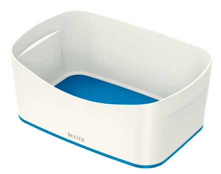 LEITZ MyBox Aufbewahrungsbox 3,0 l perlweiß/blau 24,6 x 16,0 x 9,8 cm, 1 St.