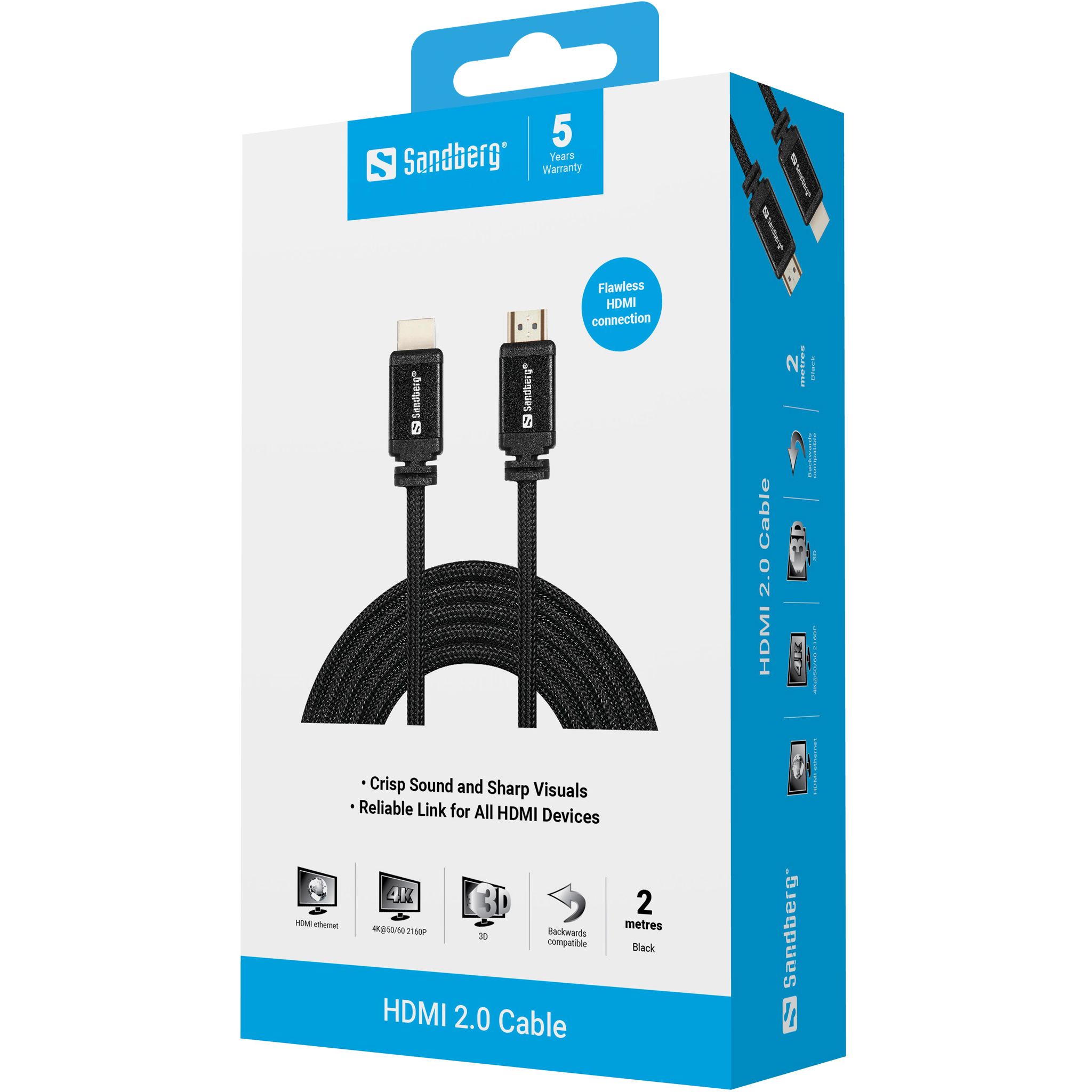 SANDBERG HDMI 2.0 19M-19M 2m