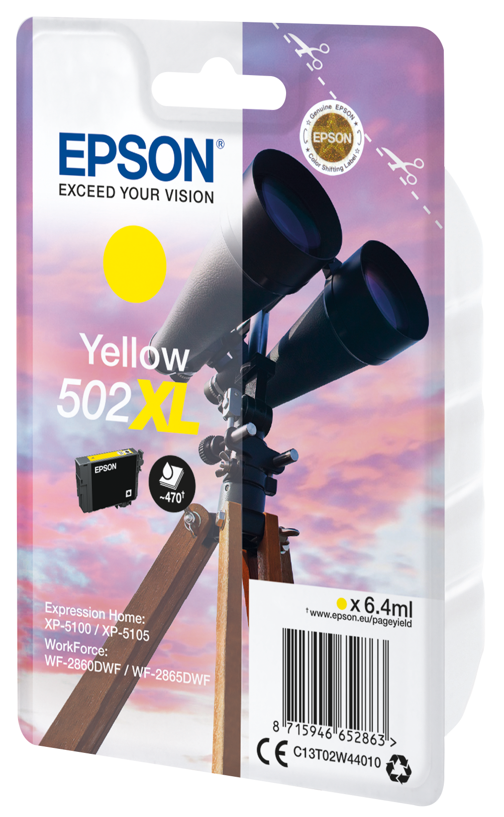 EPSON 1LB Singlepack Yellow 502XL Ink SEC w/s