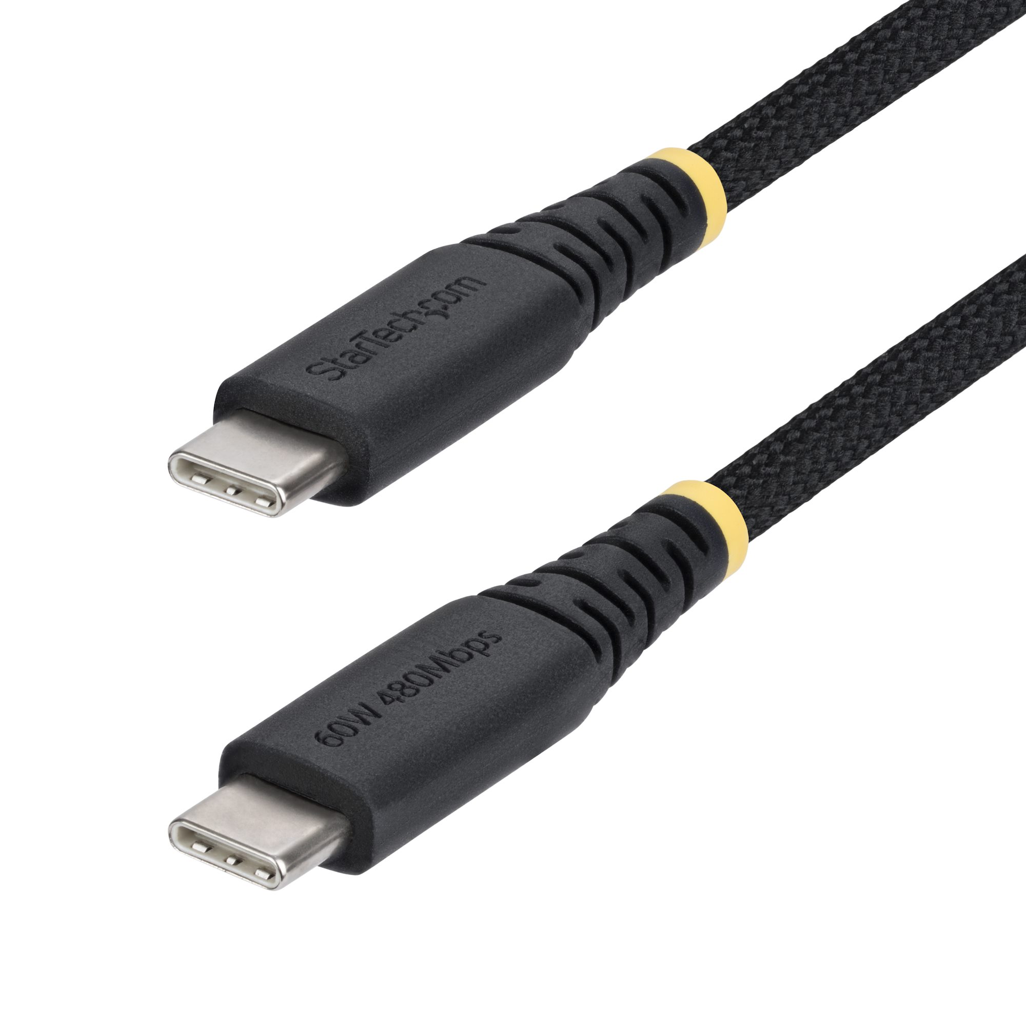StarTech.com USB-C Ladekabel 30cm 60W (3A) PD Nylon-TPE Schwarz