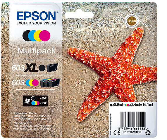 EPSON 1LB Multipack 4-colours 603 XL Black/Std. CMY