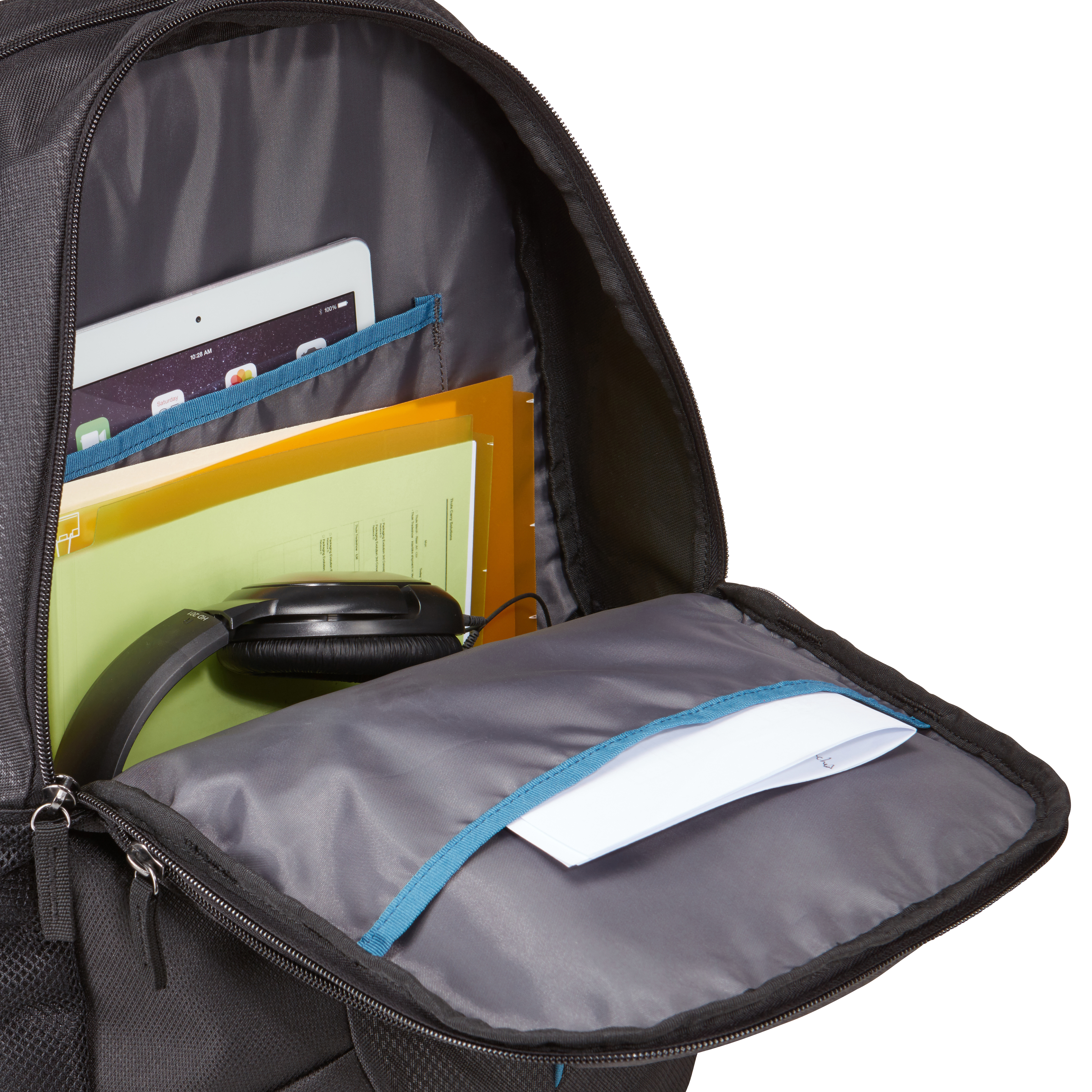 case LOGIC® Laptop-Rucksack Prevailer Polyester schwarz, blau 34,0 l bis 43,2 cm (17 Zoll)