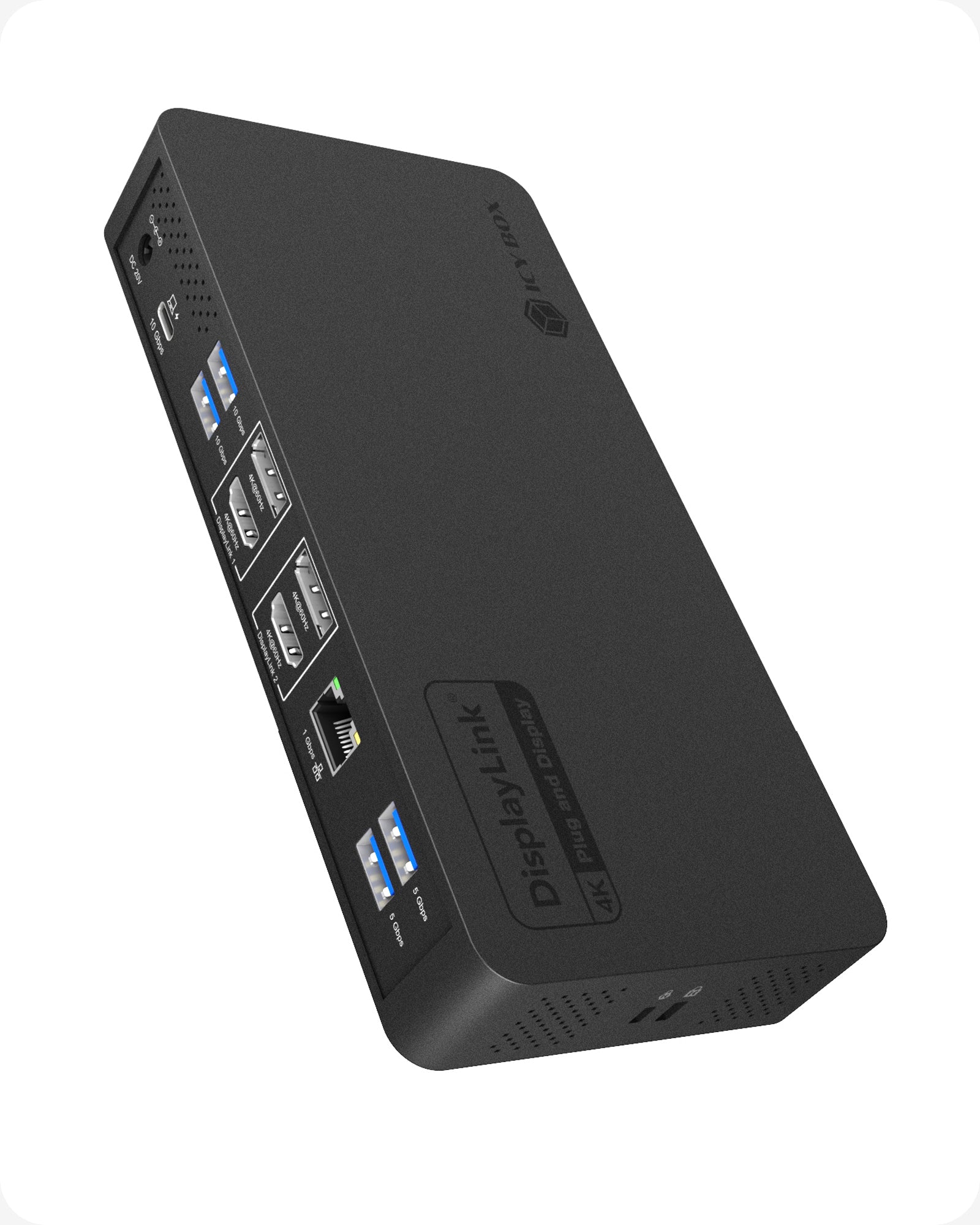 Dockingstation IcyBox Heart Dock 2255 zwei 4K@60Hz Displays