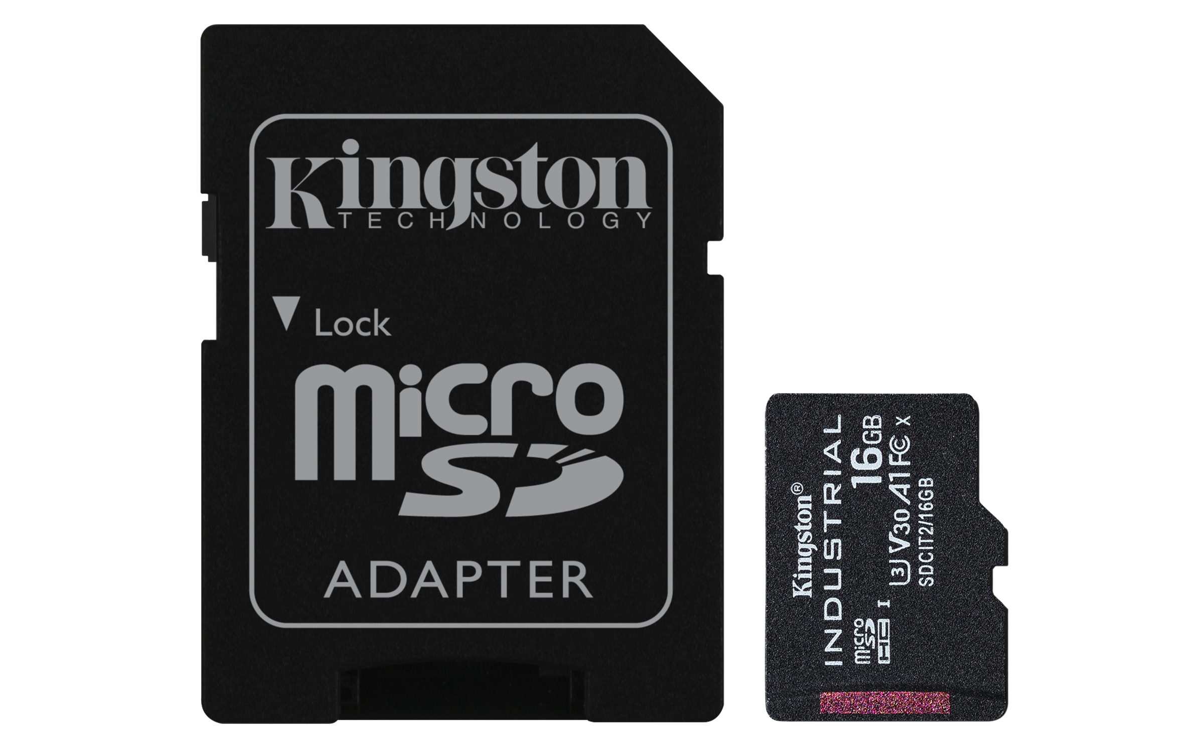 KINGSTON 16GB microSDHC Industrial C10 A1 pSLC Card + SD Adapter