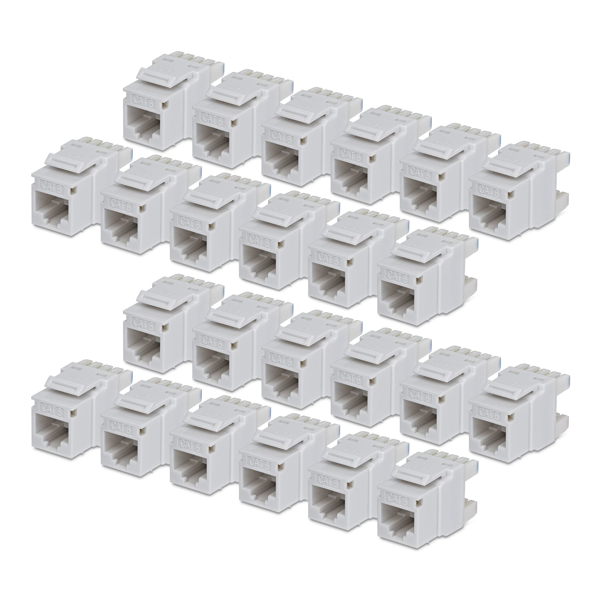 CAT6 KEYSTONE JACK 24-PACK 24-PACK180-DEGREE 110 PUNCH DOWN